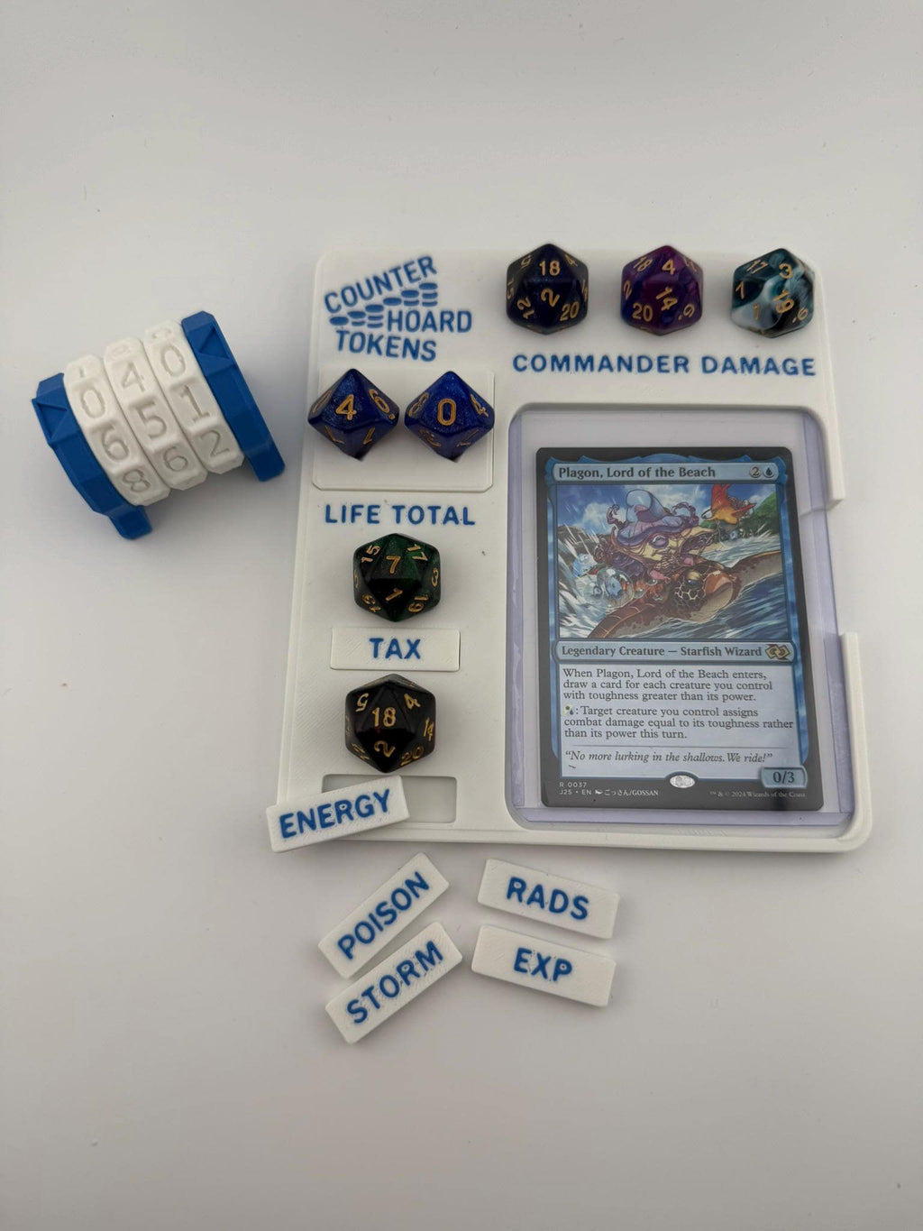 Modular MTG Commander Plate – Life Counter & Game State Tray
