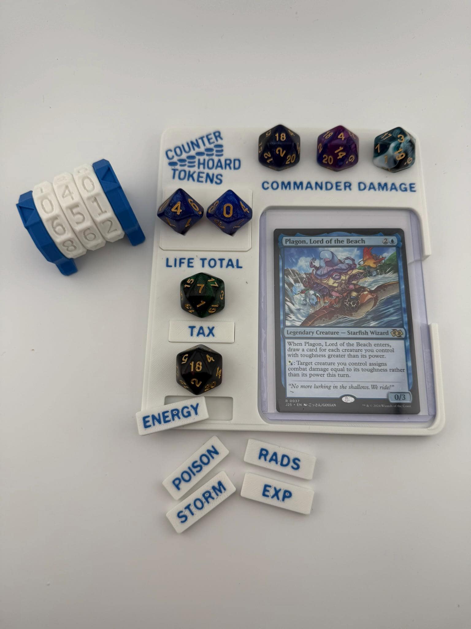 Modular MTG Commander Plate – Life Counter & Game State Tray