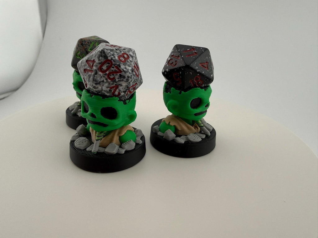 3D Printed Zombie Dice Holder | Zombie Token | MTG Commander EDH Accessory