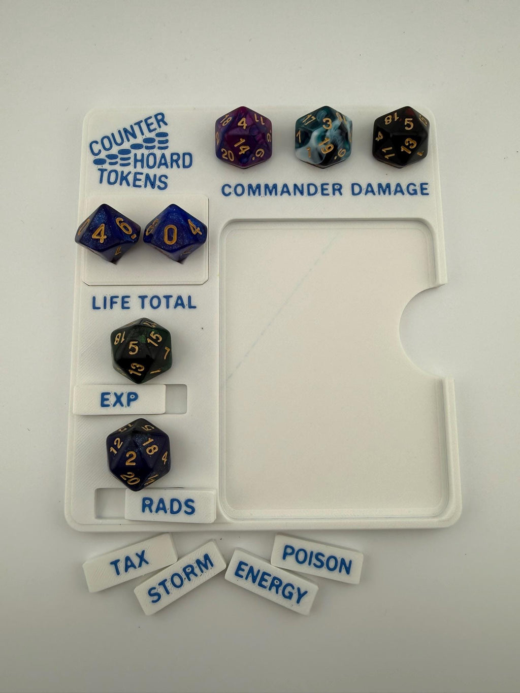 Modular MTG Commander Plate – Life Counter & Game State Tray