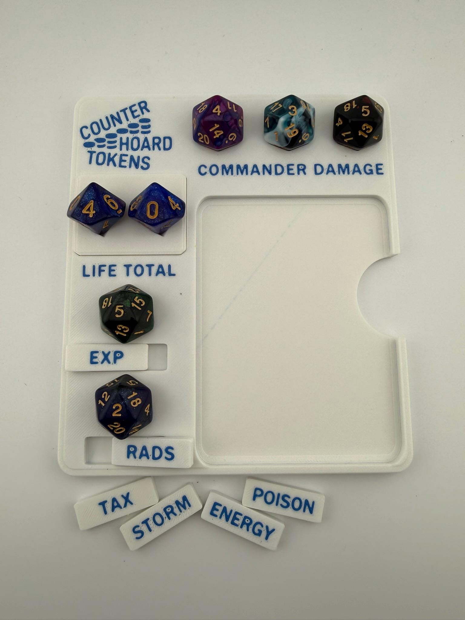 Modular MTG Commander Plate – Life Counter & Game State Tray