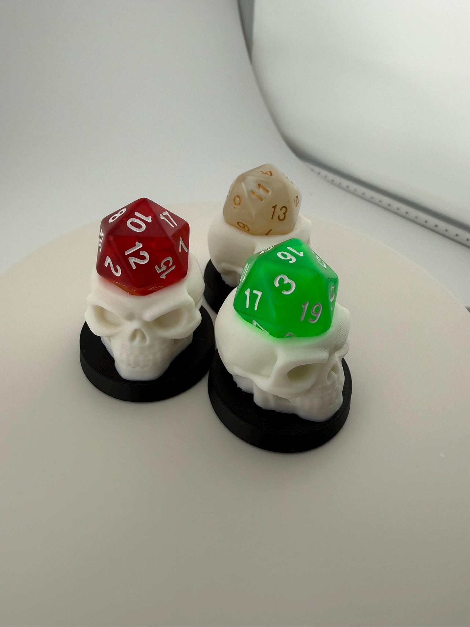 3D Printed Skull Dice Holder | Skull Token | MTG Commander EDH Accessory