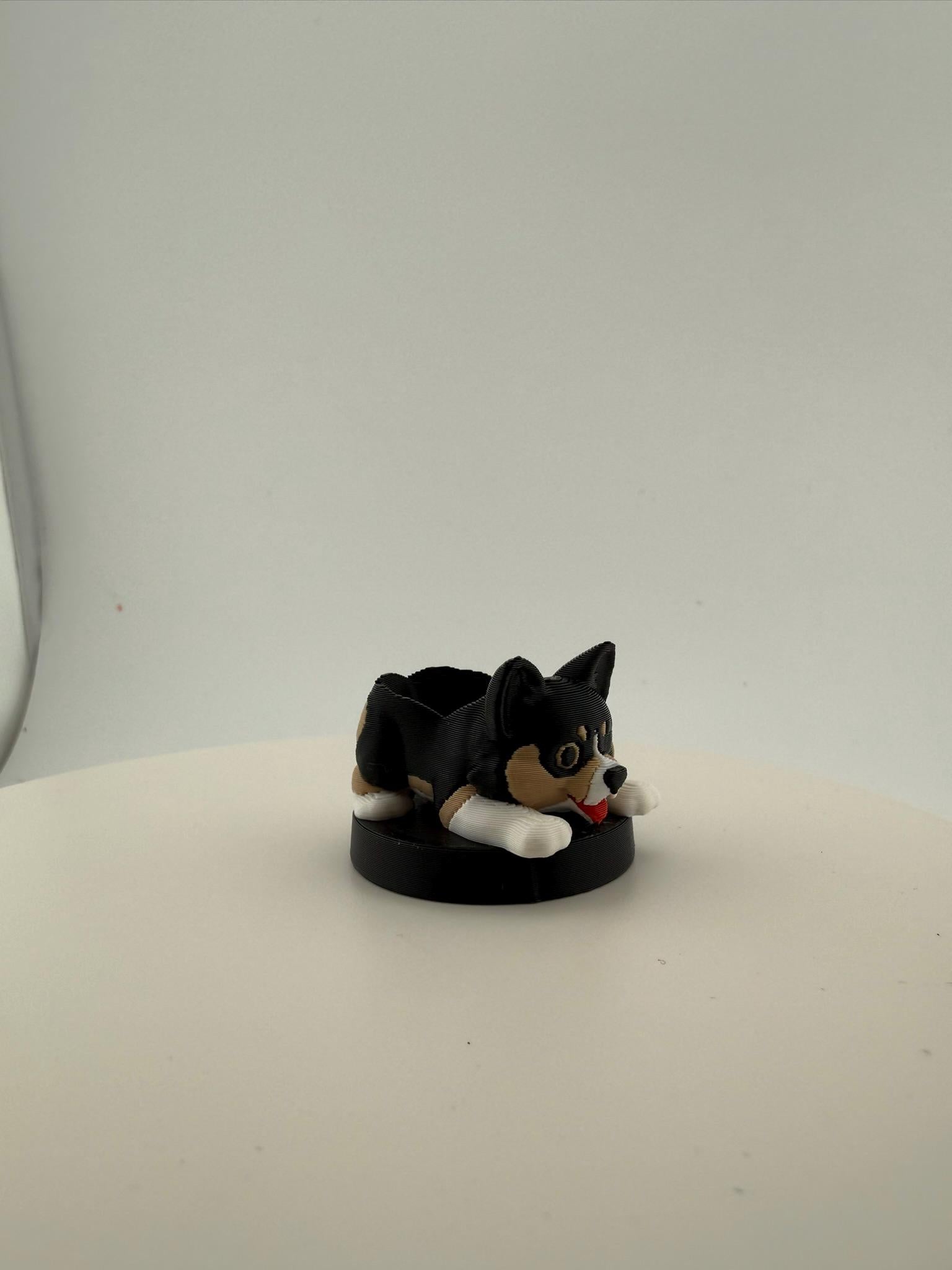 Olive the One-Eyed Corgi D20 Dice Holder