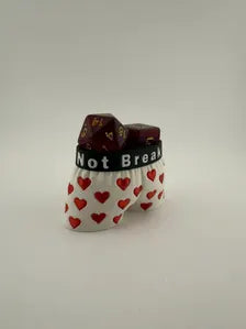 Dungeon Crawler Carl Heart Boxers Dice Holder - D6 & D20 Display Stand - Tabletop Gaming Accessory