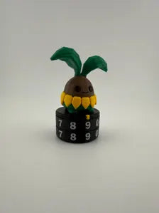 Plant Creature Tracker • Tactile Habit Counter • Desk Toy • Fantasy Miniature (0–99) • Plant Lover Gift • Tabletop Accessory