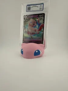 Mew Inspired Card Display Stand – 3D Printed Slab Holder (PSA, CGC)