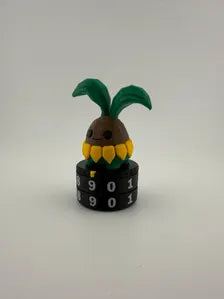 Plant Creature Tracker • Tactile Habit Counter • Desk Toy • Fantasy Miniature (0–99) • Plant Lover Gift • Tabletop Accessory