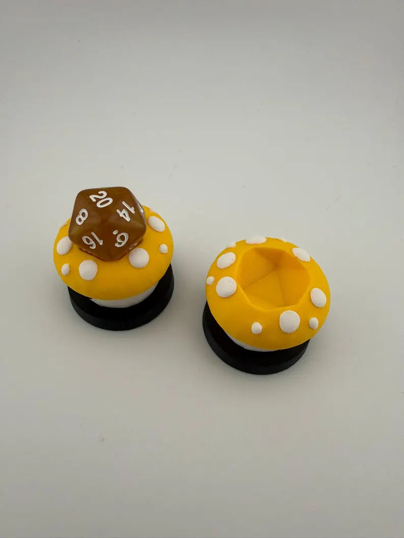 Chonkshroom Dice Holder 2‑Pack – Custom Chibi Woodland Creatures, Whimsical Decor & Dungeon Master Gift