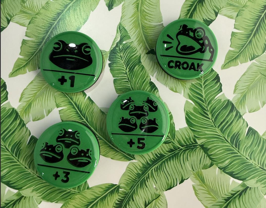 Ribbit Your Opponents  Frog-Themed MTG Counters - Set of 15