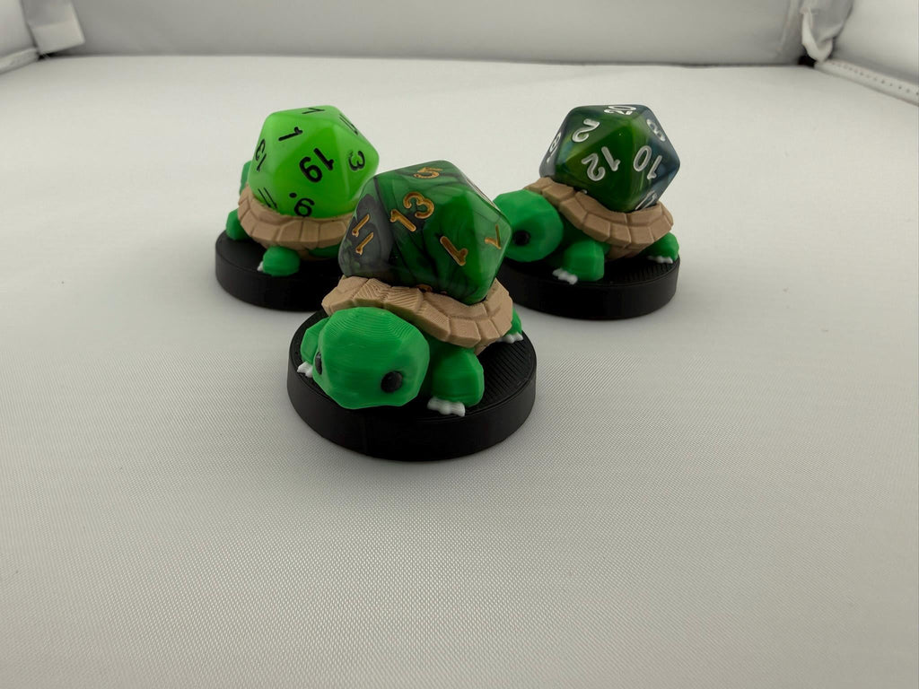 3D Printed Turtle Ninja Token Dice and Display Holder - MTG Commander Accessory