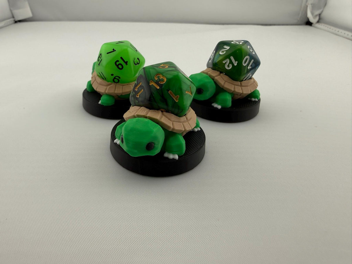 3D Printed Turtle Ninja Token Dice and Display Holder - MTG Commander Accessory