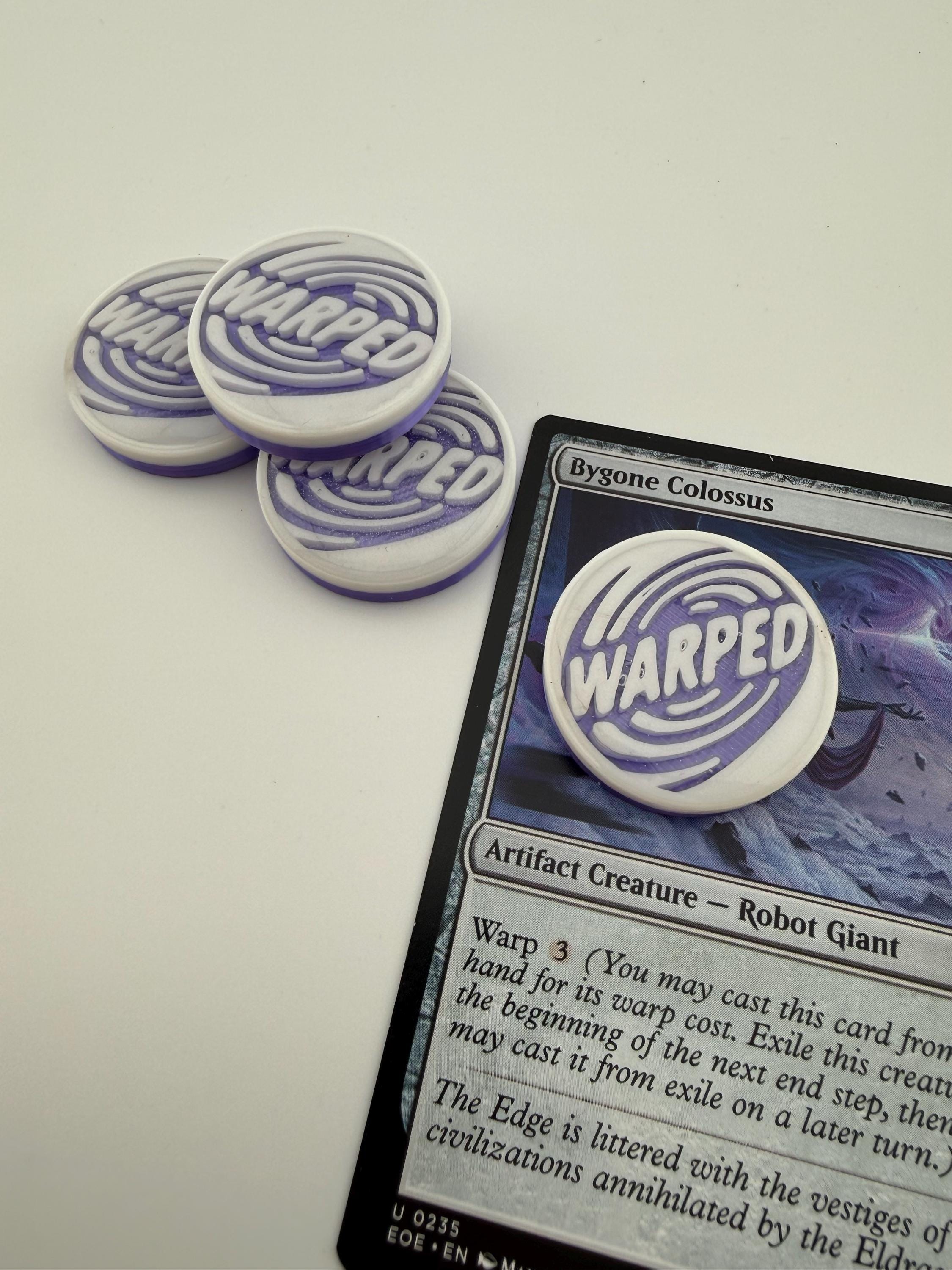 Warped Tokens for Magic The Gathering | MTG Commander Counters, Set of 4