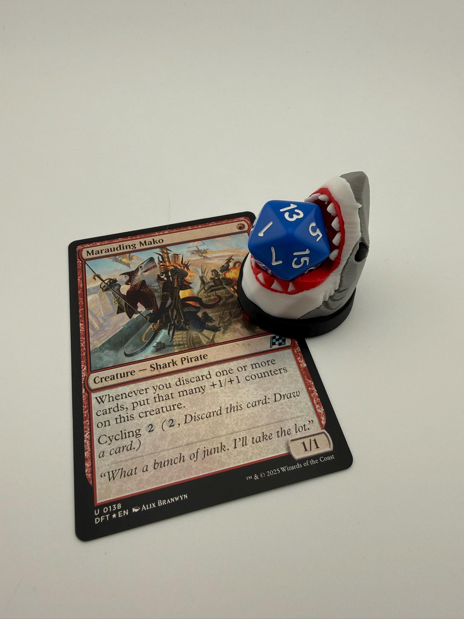 3D Printed Shark Dice Holder | MTG Commander EDH Counter