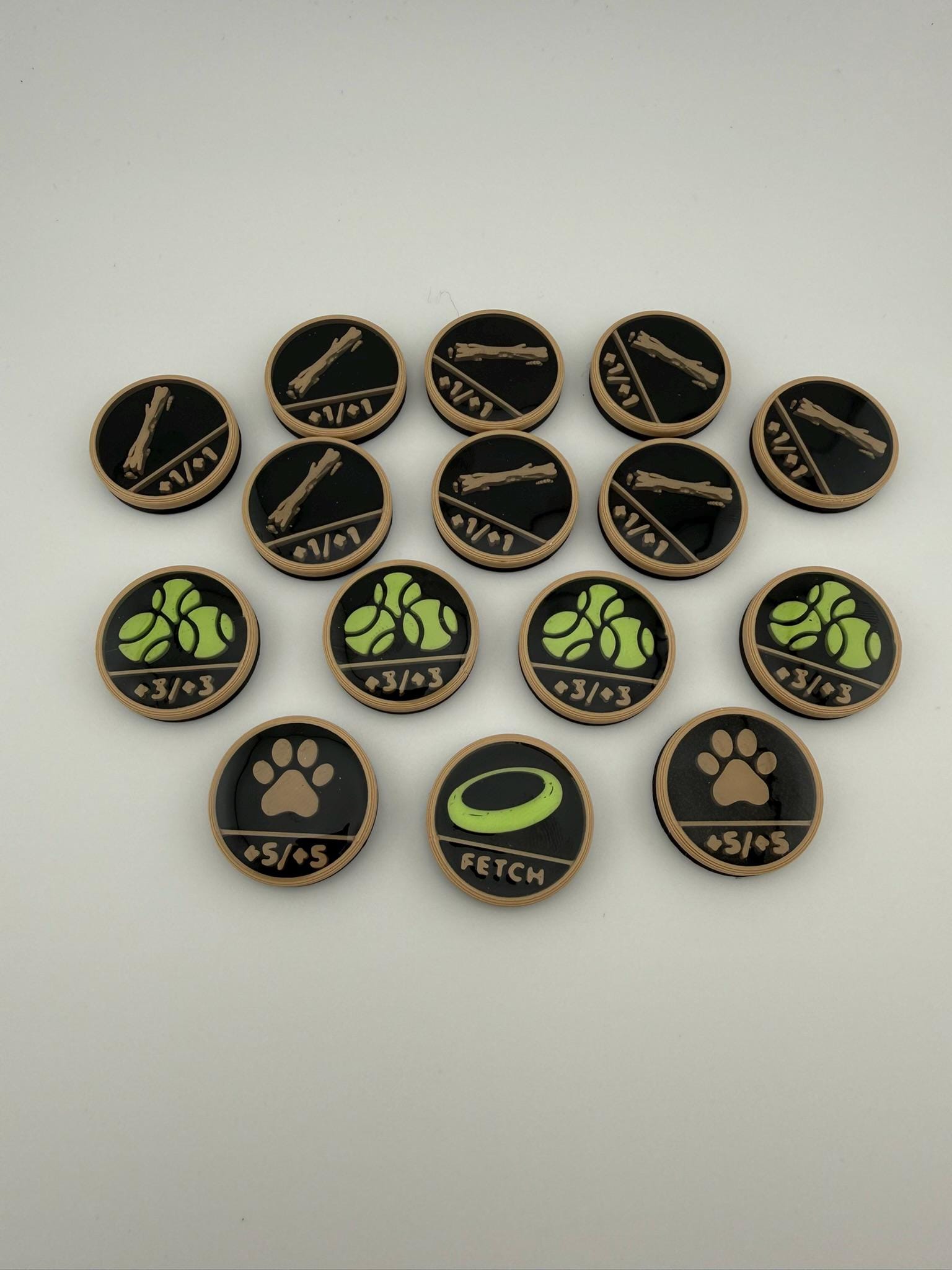 Magic the Gathering Dog +1 +1 and Fetch Counter Tokens | MTG Commander Counters | Custom MTG Accessories