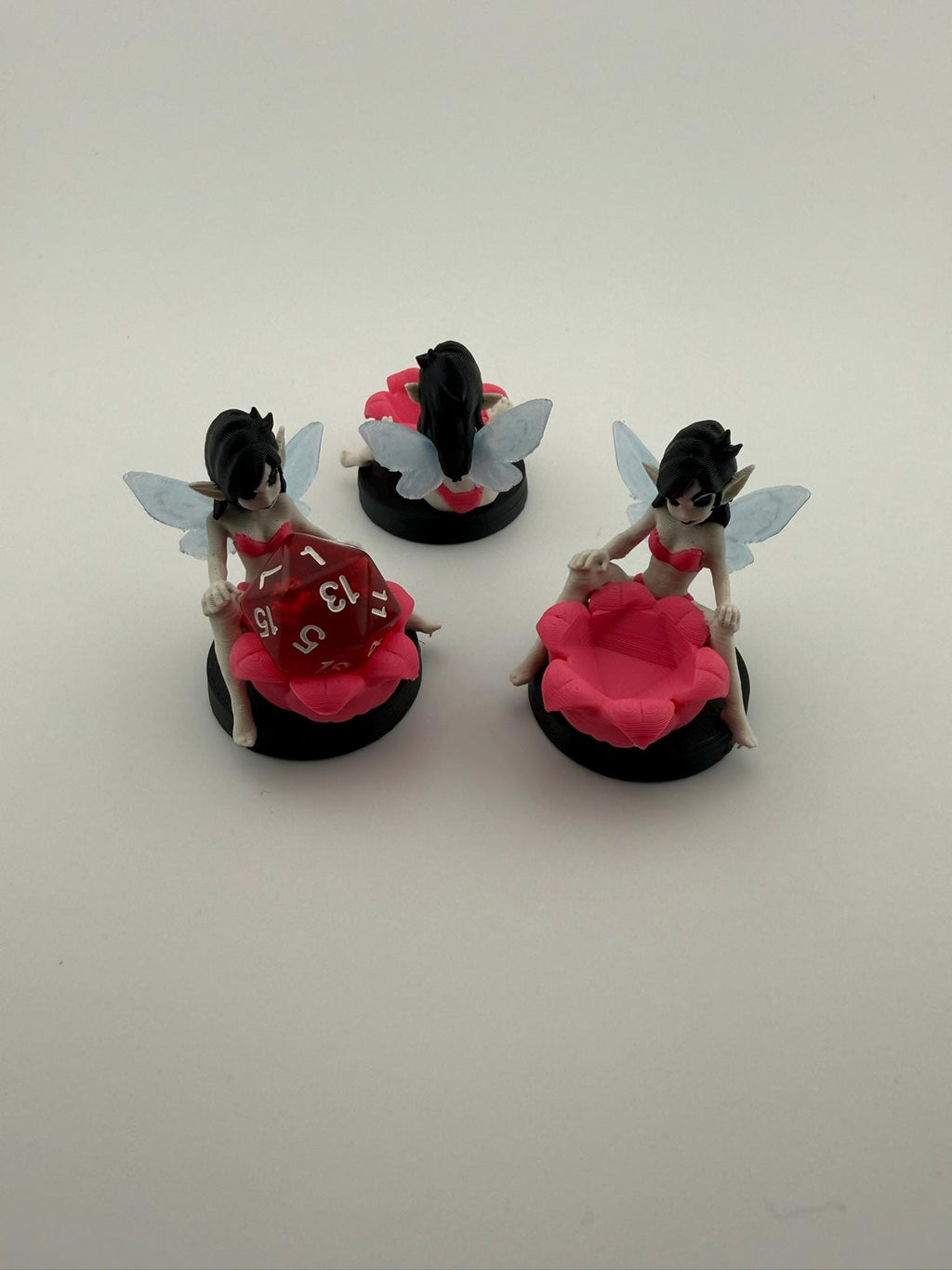 3D Printed Fairy D20 Dice Holder | Fae MTG Commander EDH Counter | Fantasy Dice Cradle