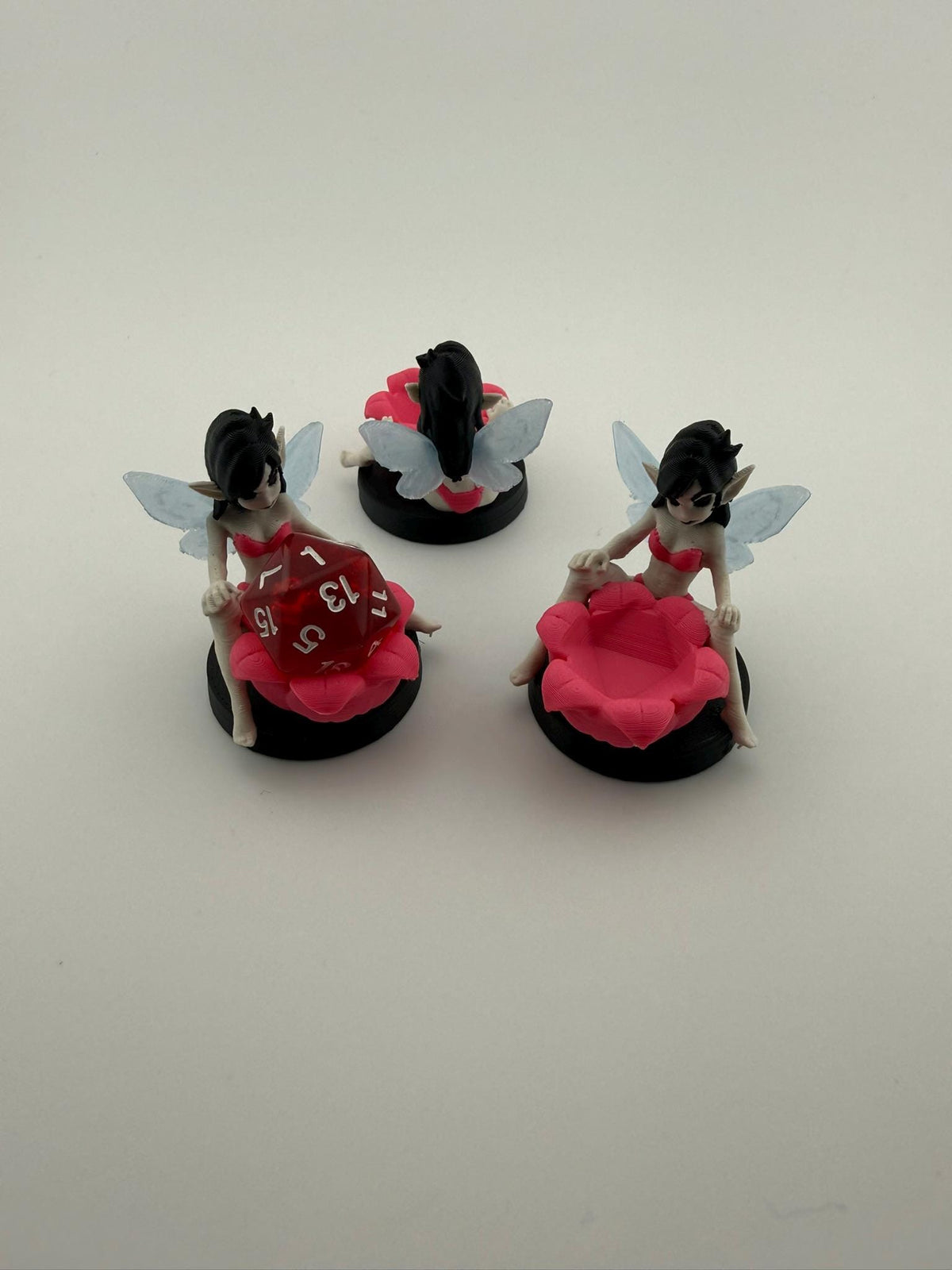 3D Printed Fairy D20 Dice Holder | Fae MTG Commander EDH Counter | Fantasy Dice Cradle