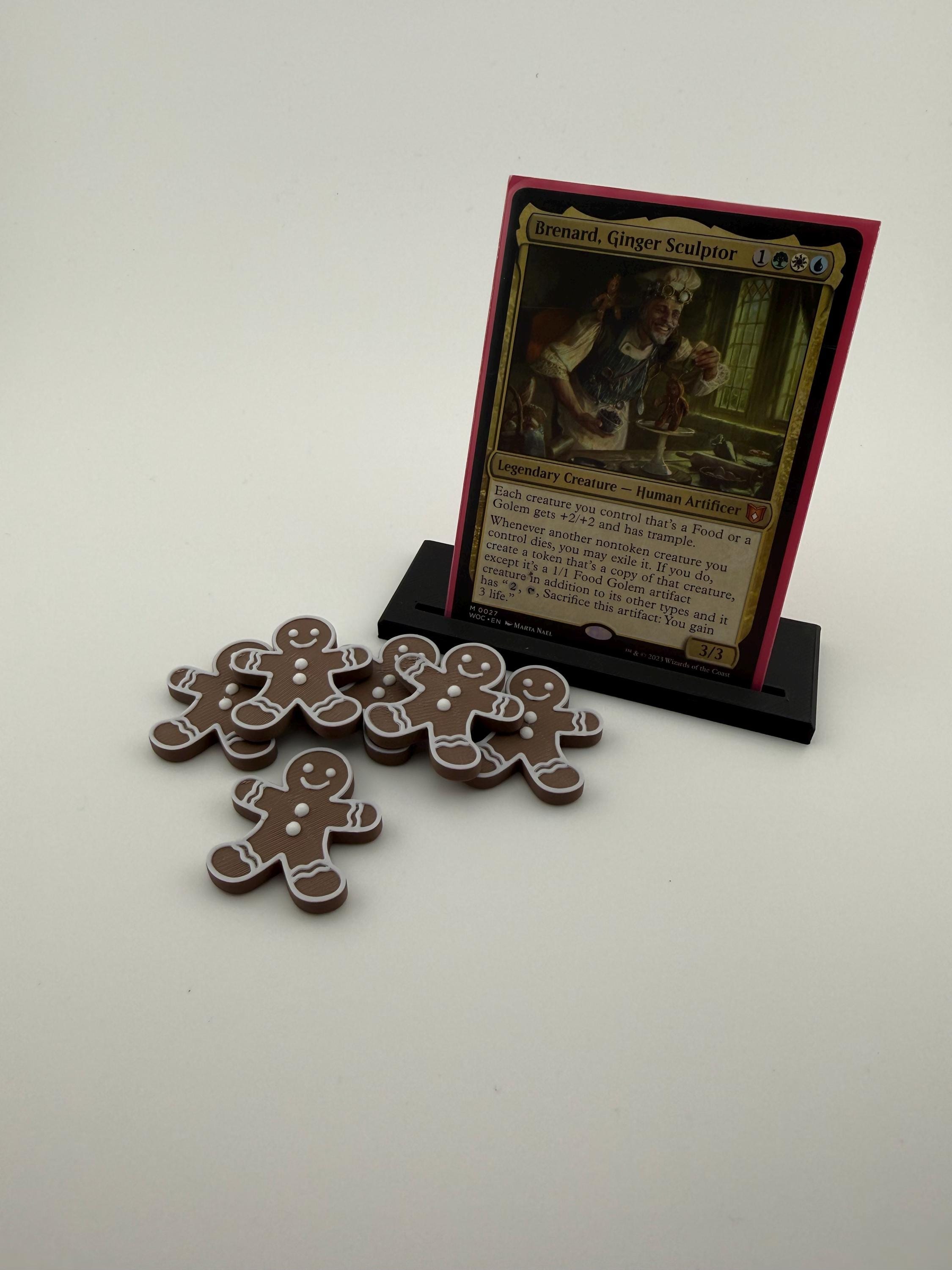Gingerbread Man Food Creature Tokens - Cookie Shaped