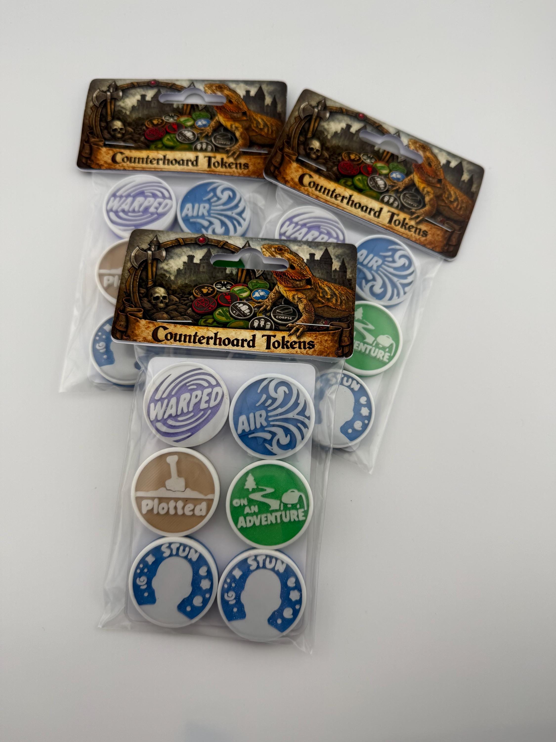 Standard Game Night Token Set | Tabletop Game Tokens | MTG Compatible Counters |