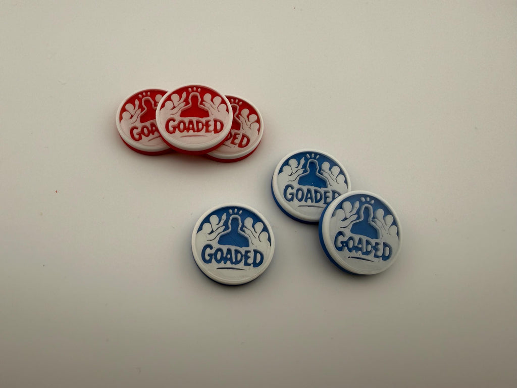 Goaded Counters – Magic the Gathering | MTG Goad Token | Commander / EDH Accessory - Set of 6