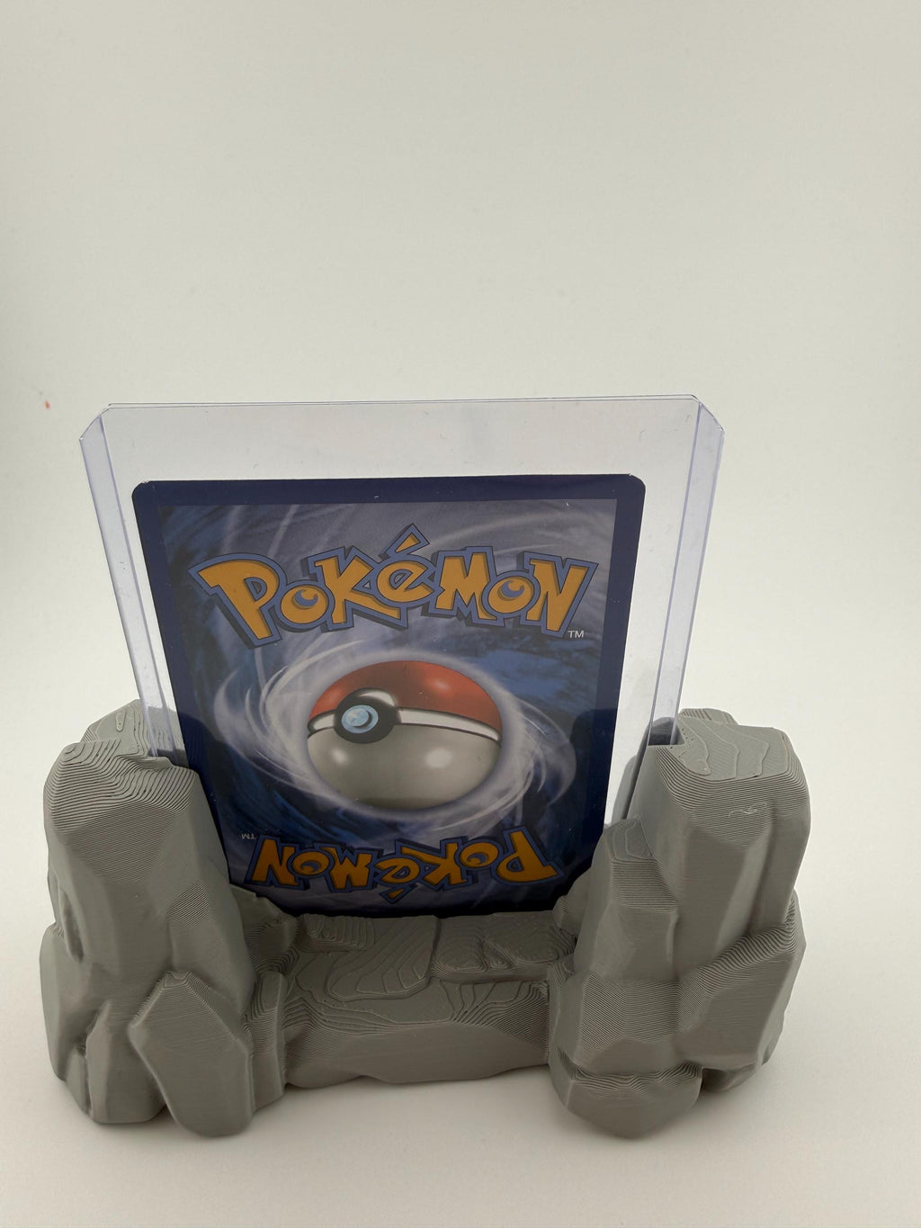 Rock Terrain Slab or Toploader Display Stand | Ground Type Trading Card Holder Pokémon / MTG Display | 3D Printed Stone Base