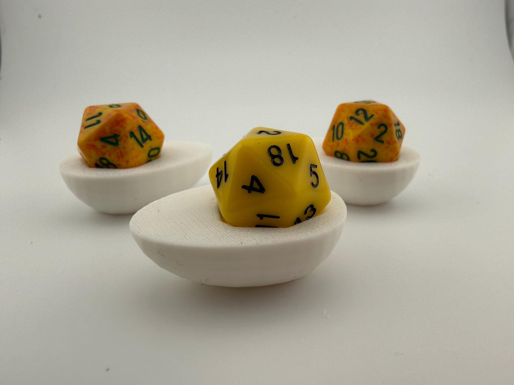 Deviled Egg D20 Dice Holder – Tabletop Gaming Accessory