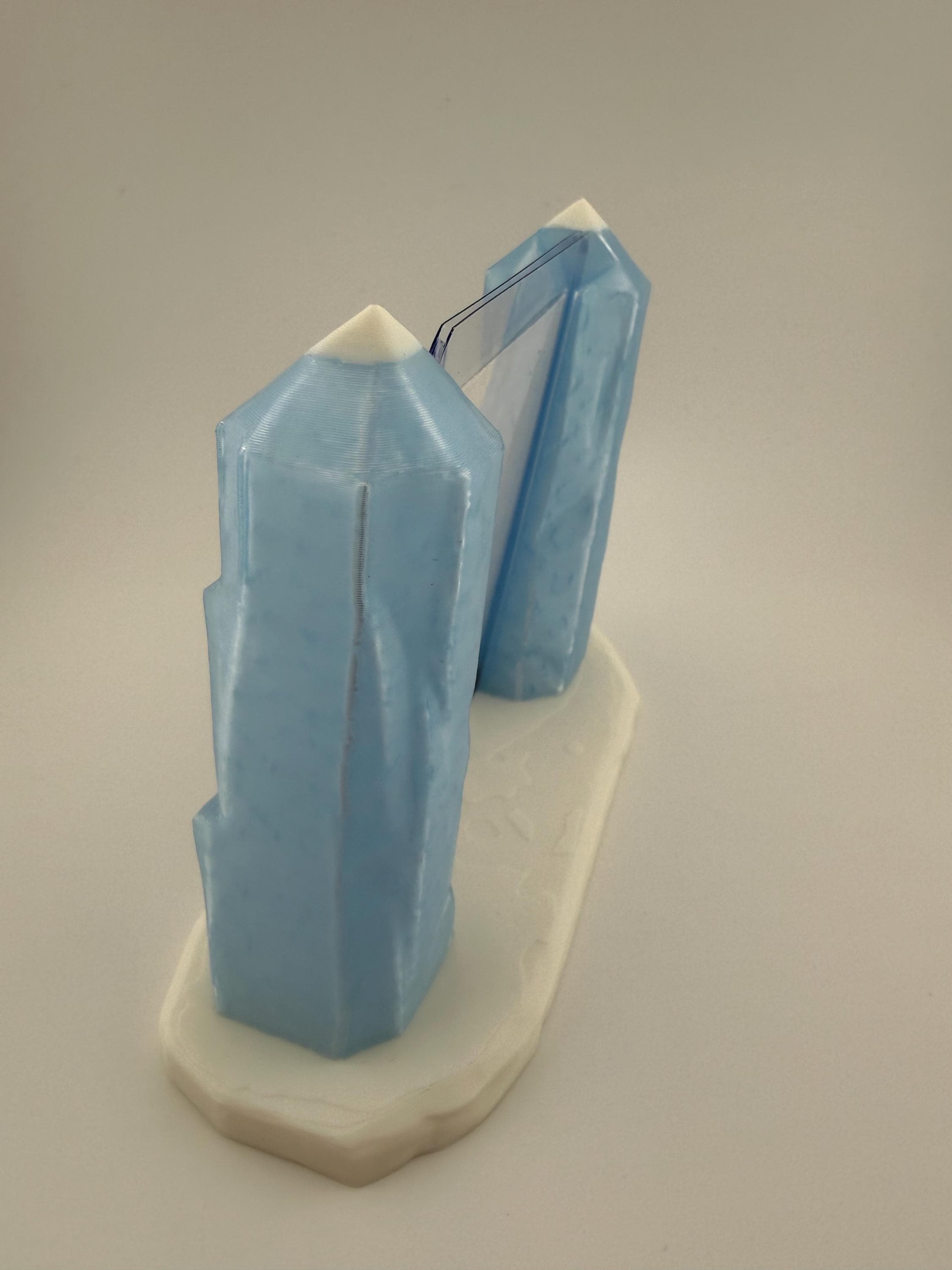 Ice Crystal TCG Slab Display Holder  Winter Themed Card Stand (Universal Slab/Toploader)