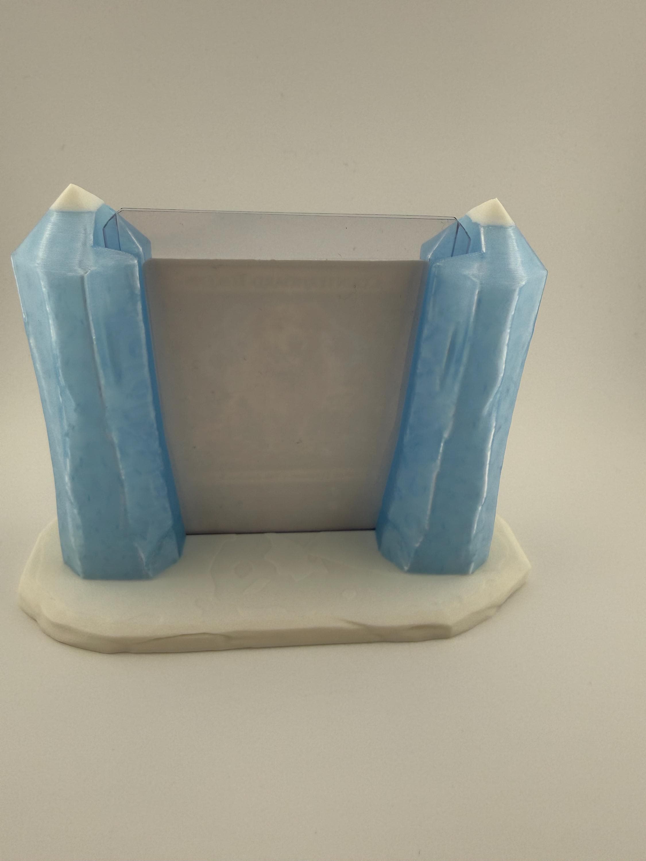 Ice Crystal TCG Slab Display Holder  Winter Themed Card Stand (Universal Slab/Toploader)