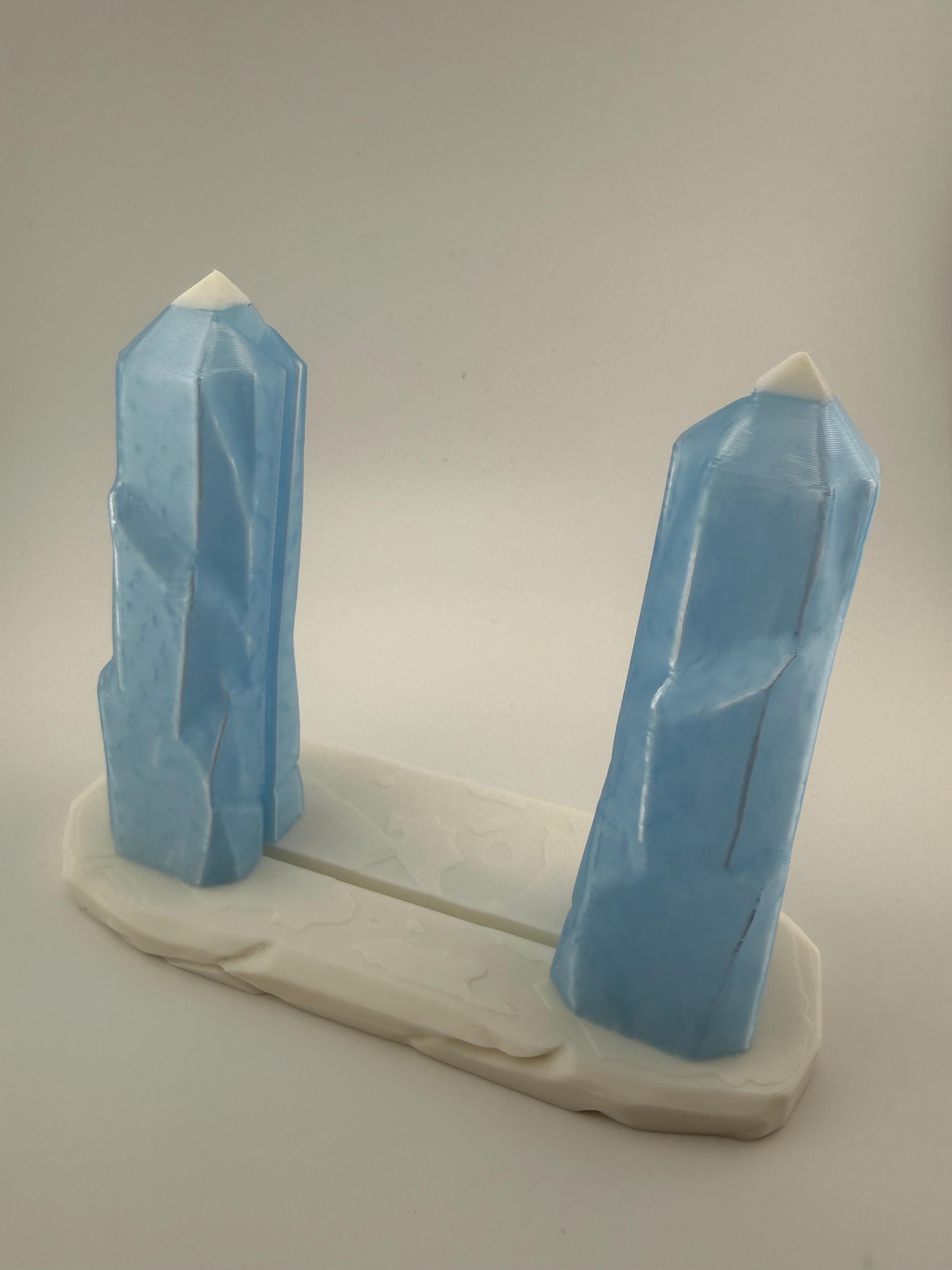 Ice Crystal TCG Slab Display Holder  Winter Themed Card Stand (Universal Slab/Toploader)