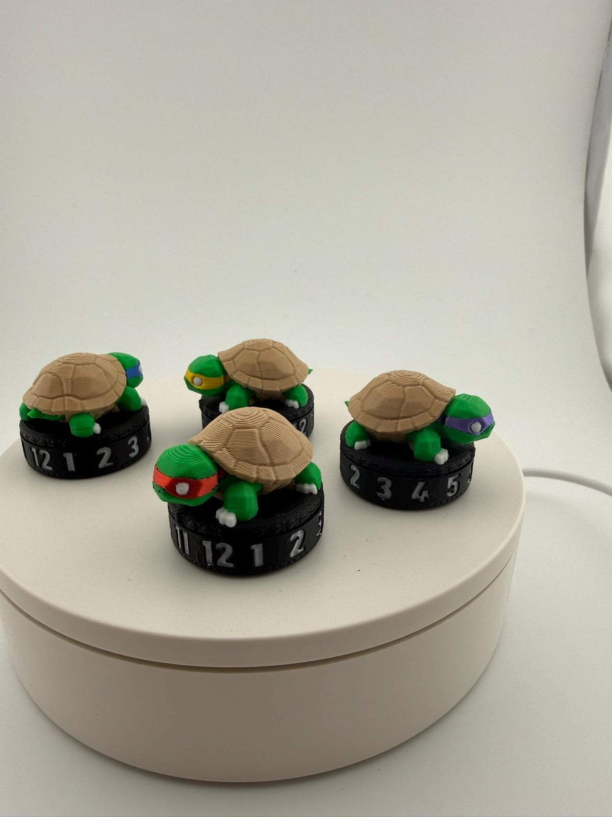 3D Printed Turtle Ninja Clicker 1-12 Token / Counter base - MTG Commander Accessory