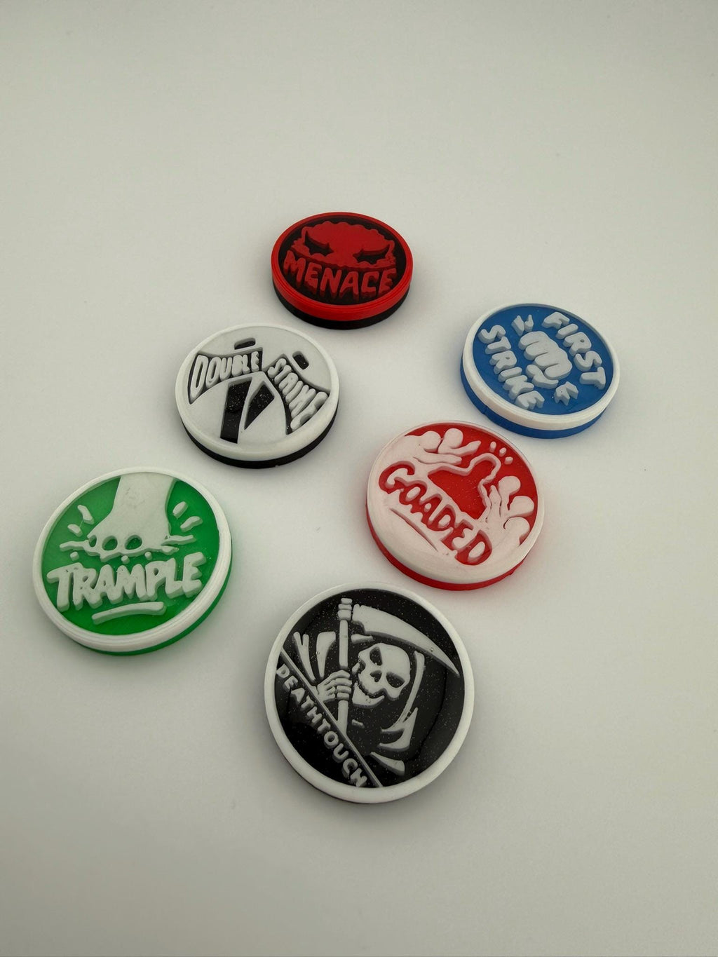 Magic the Gathering Combat Pressure Ability Counters – MTG Commander Keyword Counter Set of 6