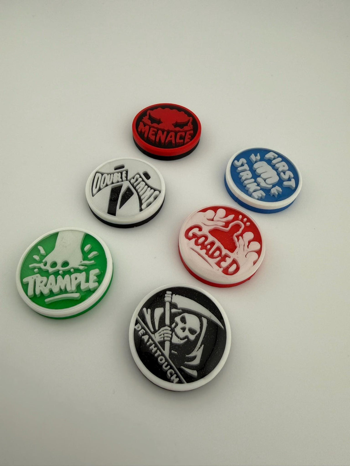 Magic the Gathering Combat Pressure Ability Counters – MTG Commander Keyword Counter Set of 6