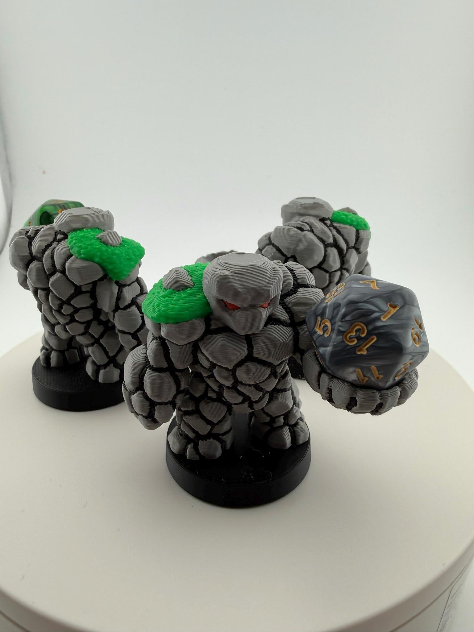 3D Printed Golem / Elemental / Construct Dice Holder | MTG Commander EDH Accessory