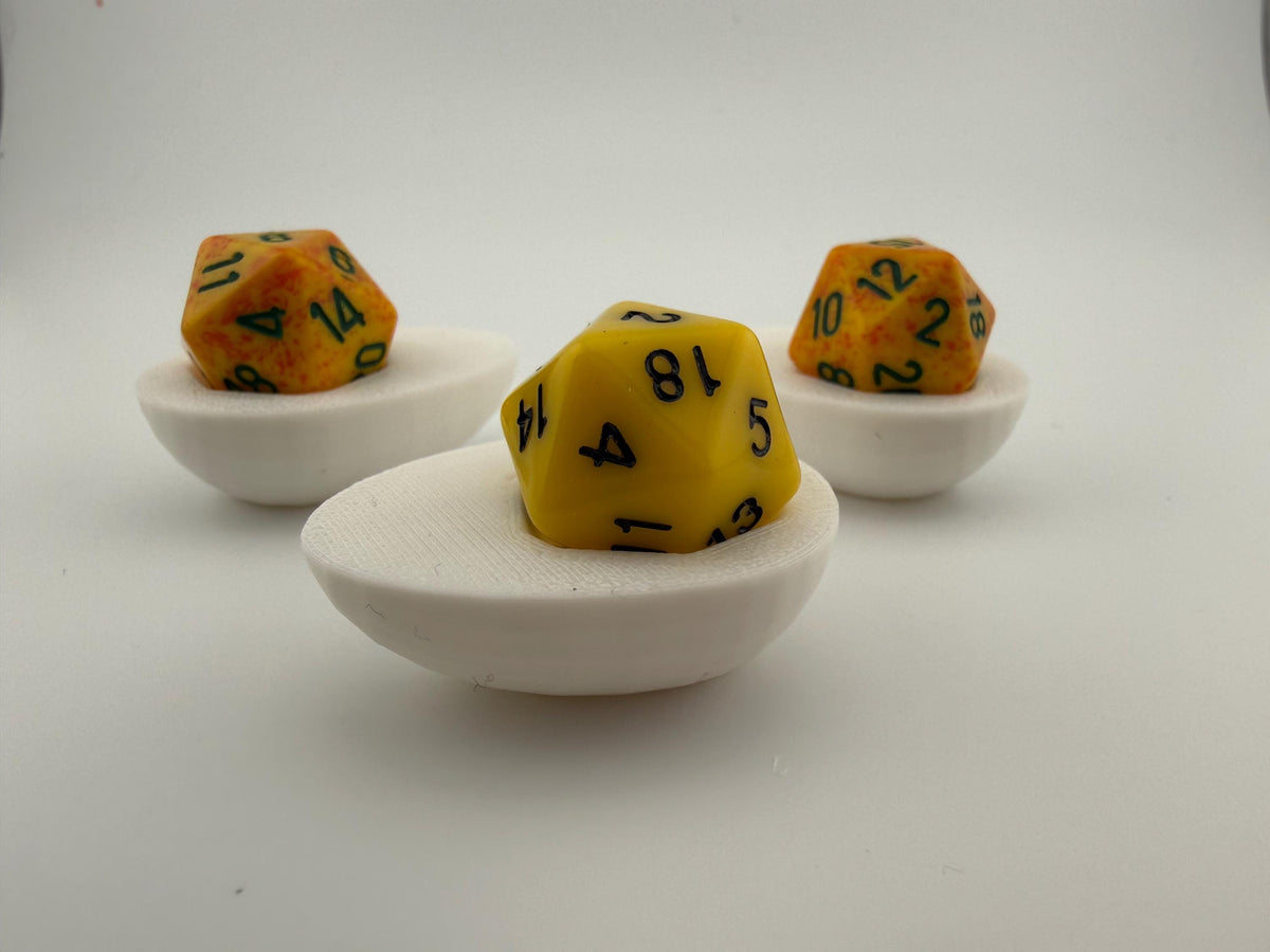 Deviled Egg D20 Dice Holder – Tabletop Gaming Accessory