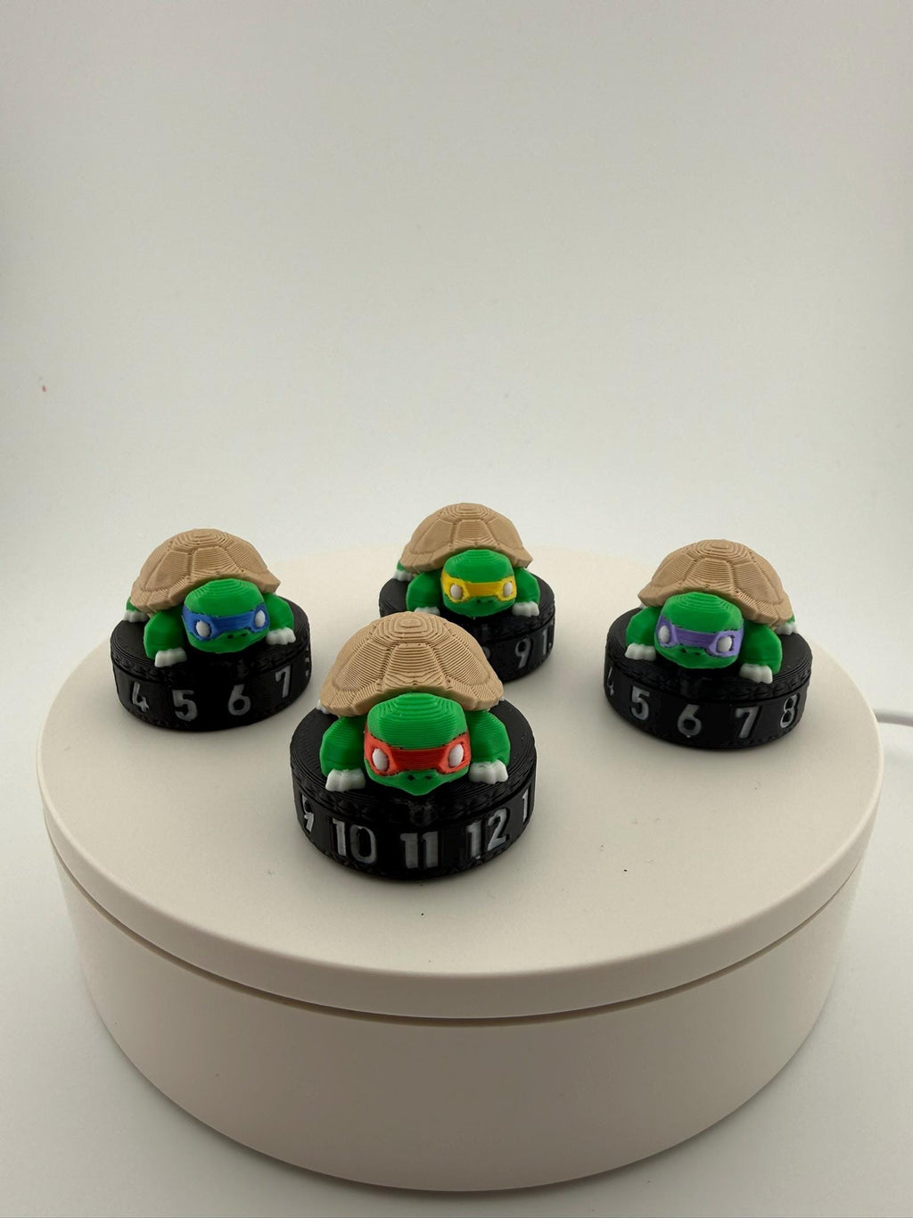 3D Printed Turtle Ninja Clicker 1-12 Token / Counter base - MTG Commander Accessory