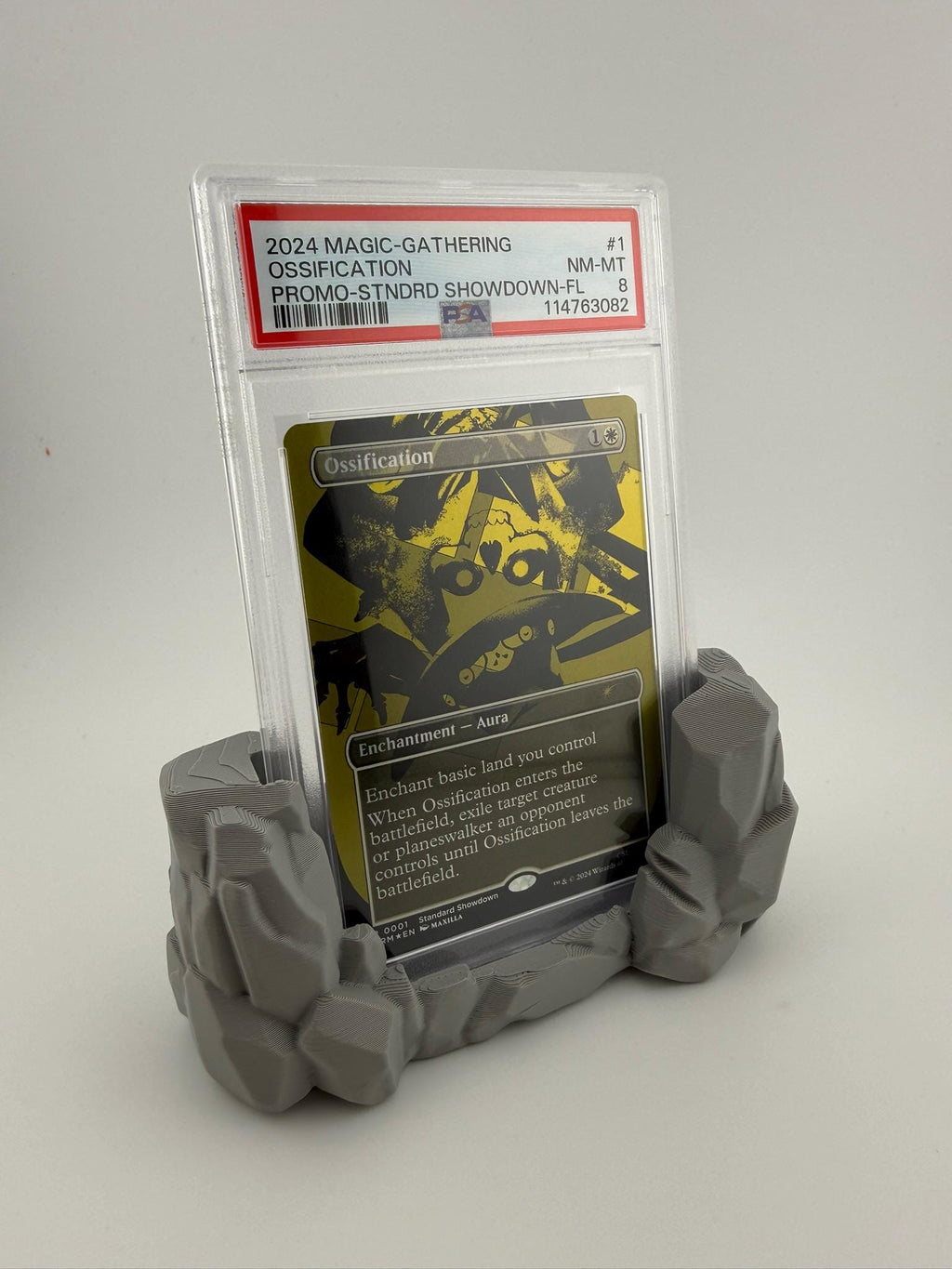 Rock Terrain Slab or Toploader Display Stand | Ground Type Trading Card Holder Pokémon / MTG Display | 3D Printed Stone Base