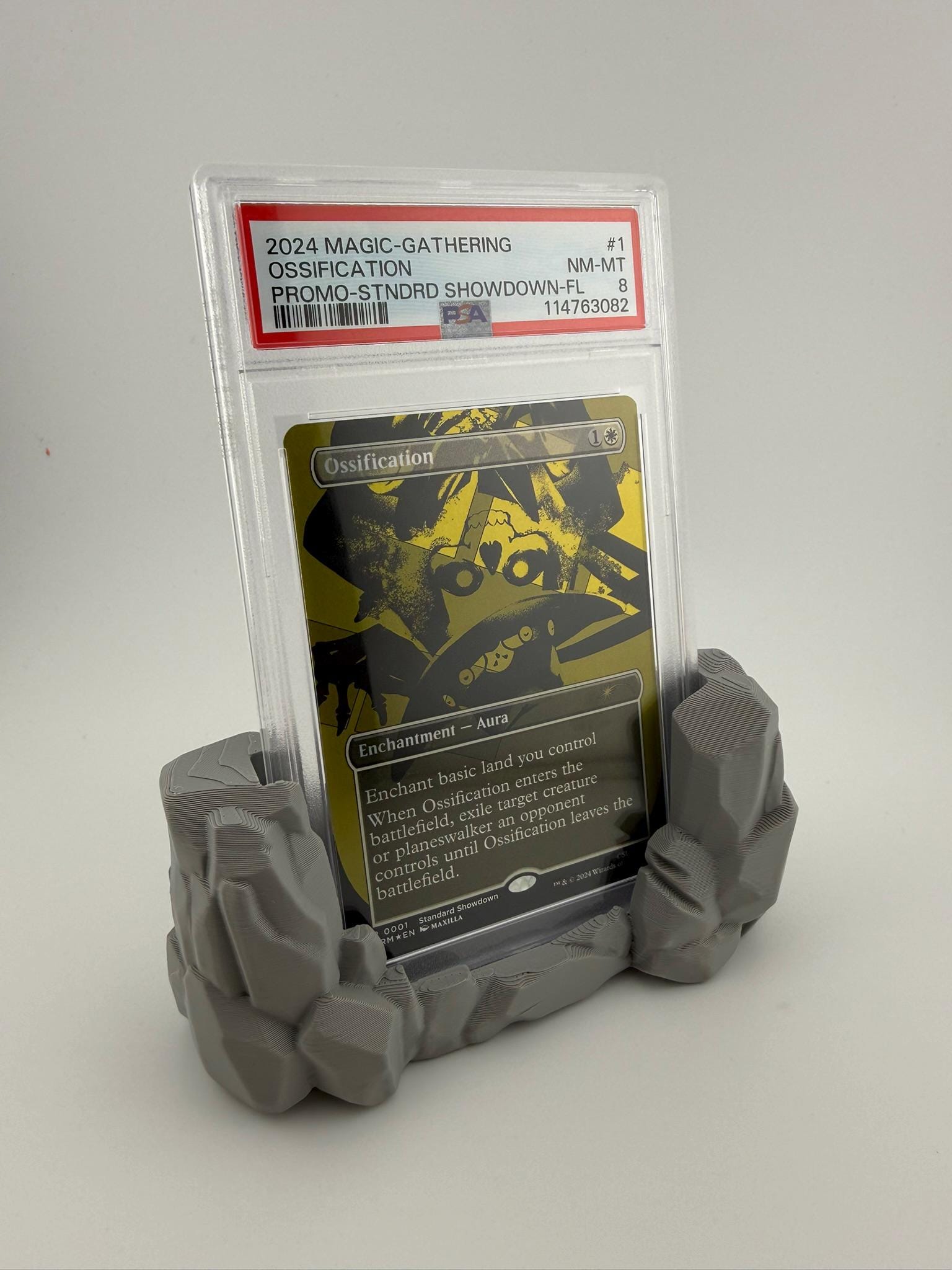 Rock Terrain Slab or Toploader Display Stand | Ground Type Trading Card Holder Pokémon / MTG Display | 3D Printed Stone Base