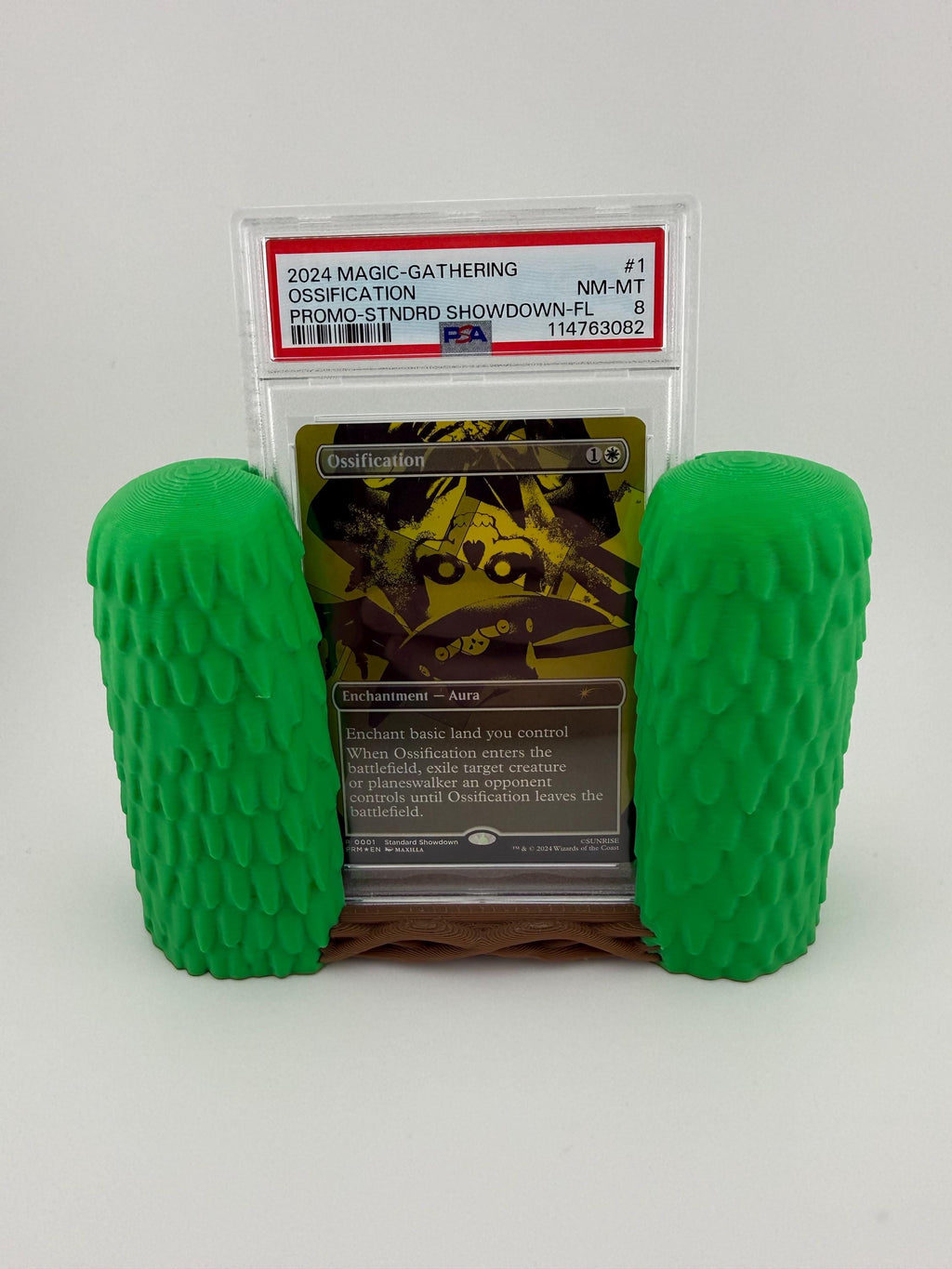 Nature Themed Slab card Stand for Grass Pokemon MTG Green Creatures, and One Piece