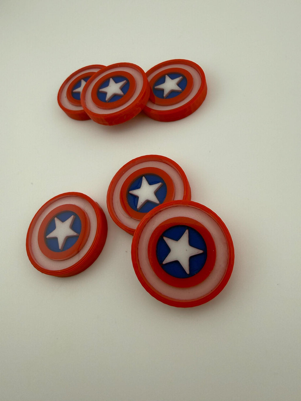 Red, White, & Blue Shield Tokens  Superhero Inspired MTG Shield Counters
