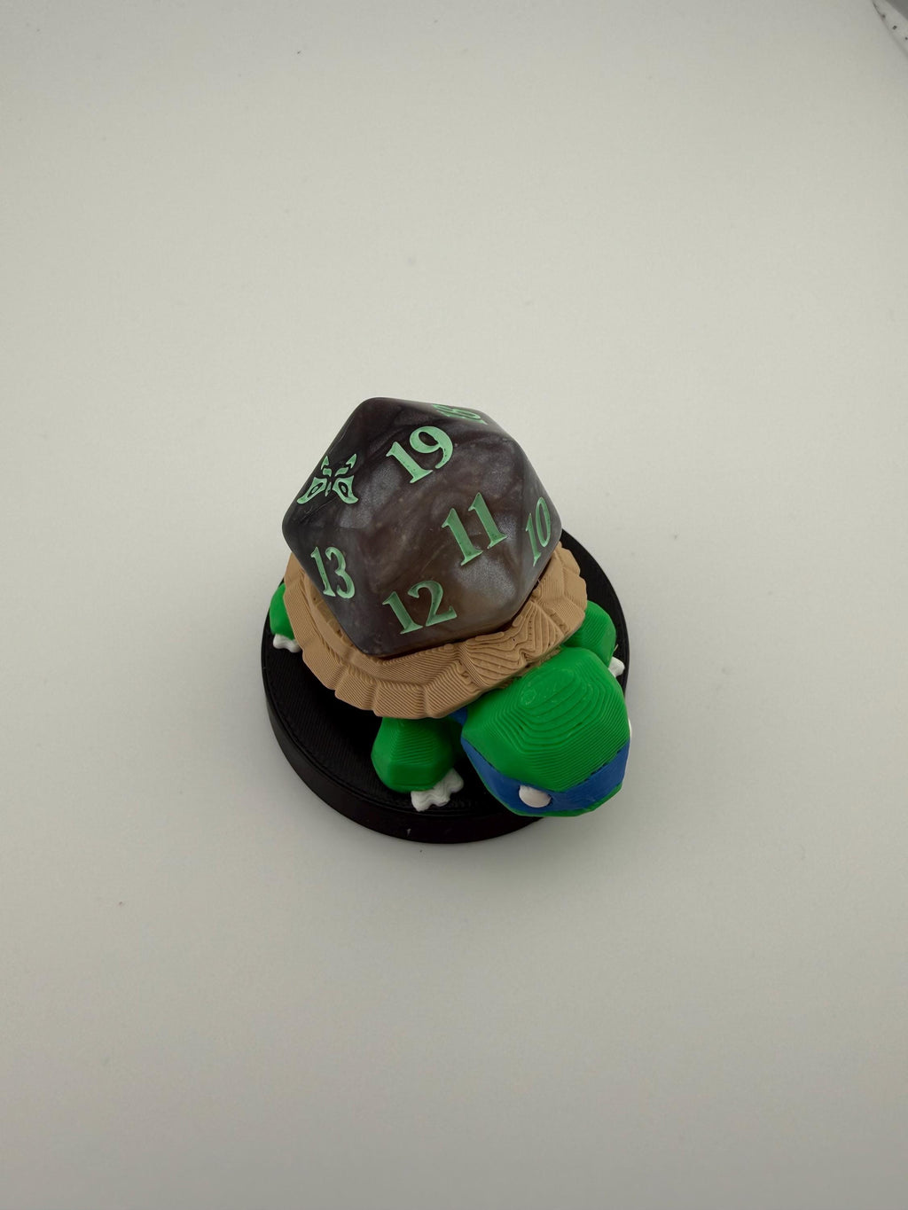 3D Printed Turtle Ninja Token Dice and Display Holder - MTG Commander Accessory