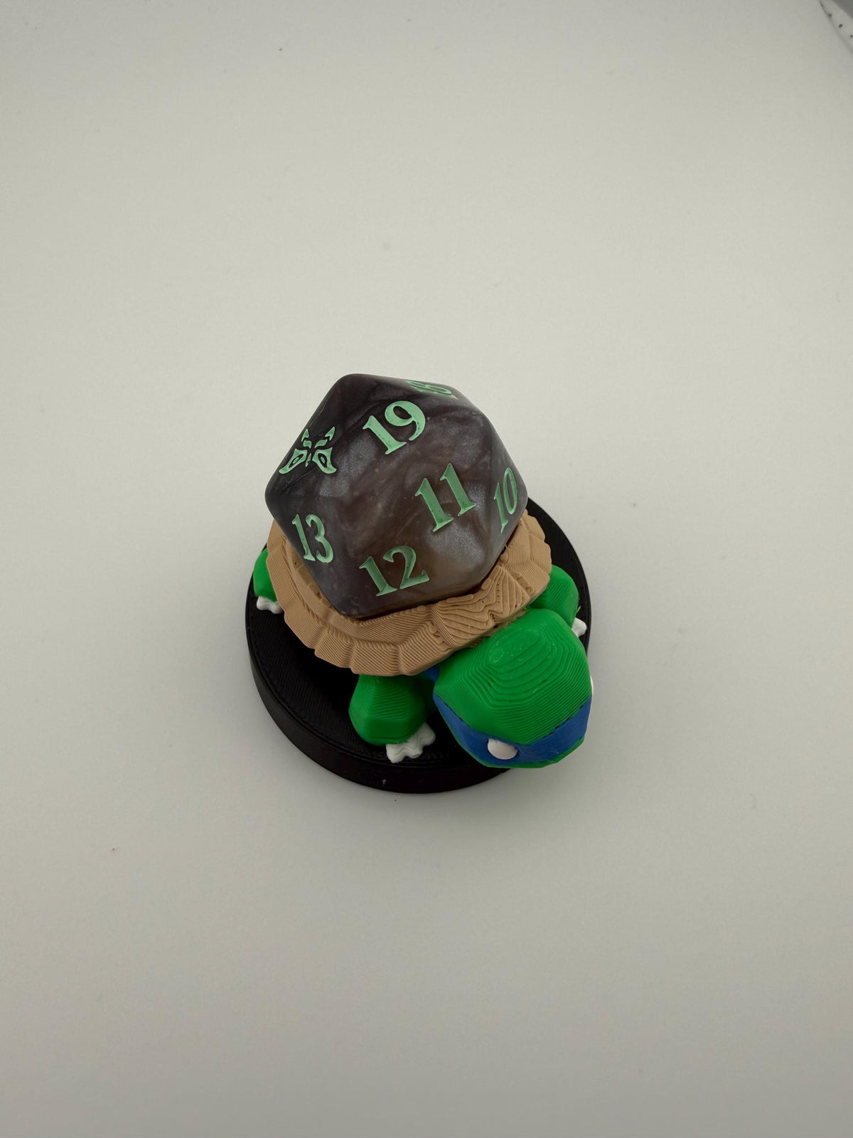 3D Printed Turtle Ninja Token Dice and Display Holder - MTG Commander Accessory