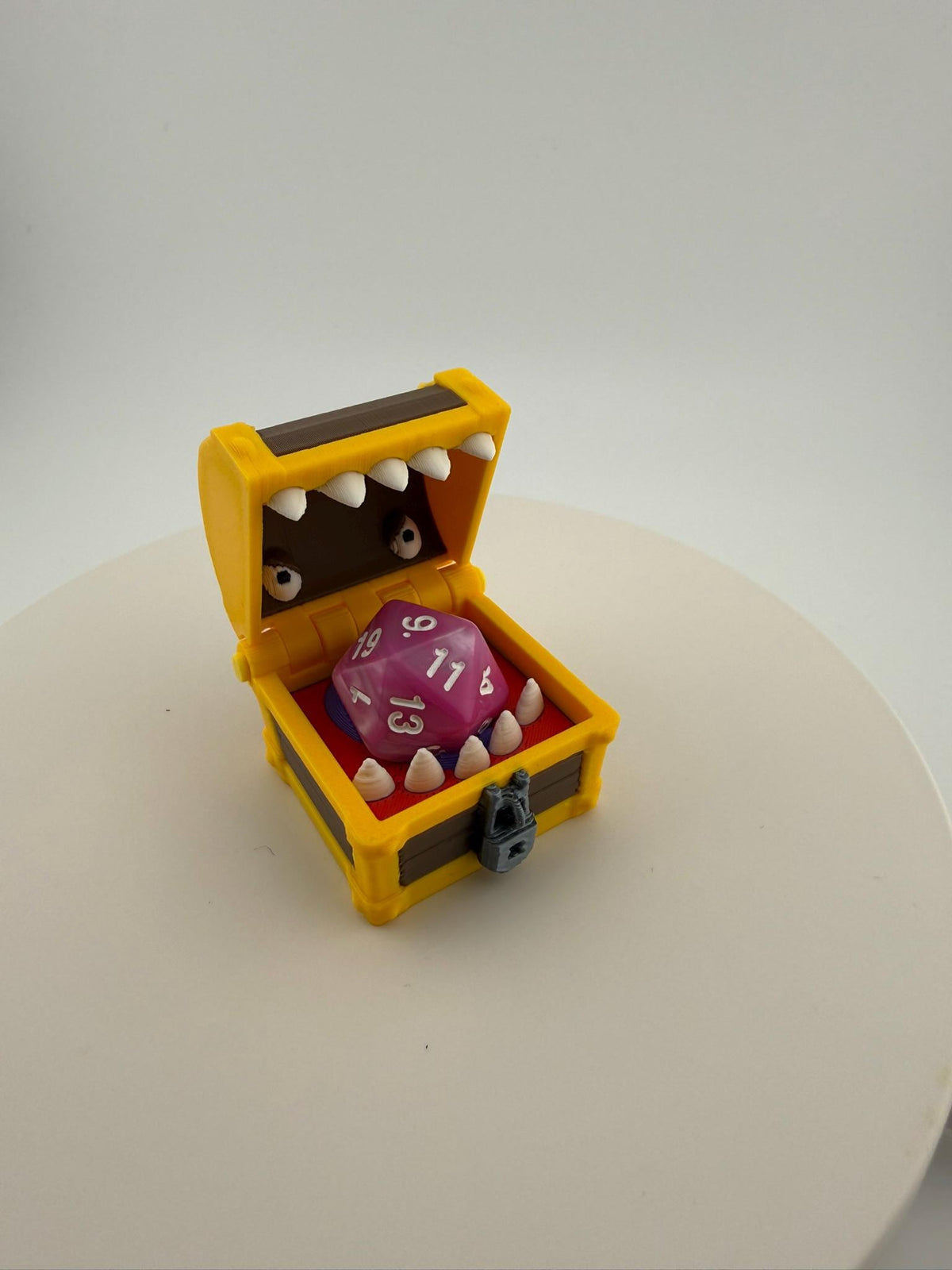 3D Printed Mimic Dice Holder – D&D RPG Treasure Chest, Two Styles Available