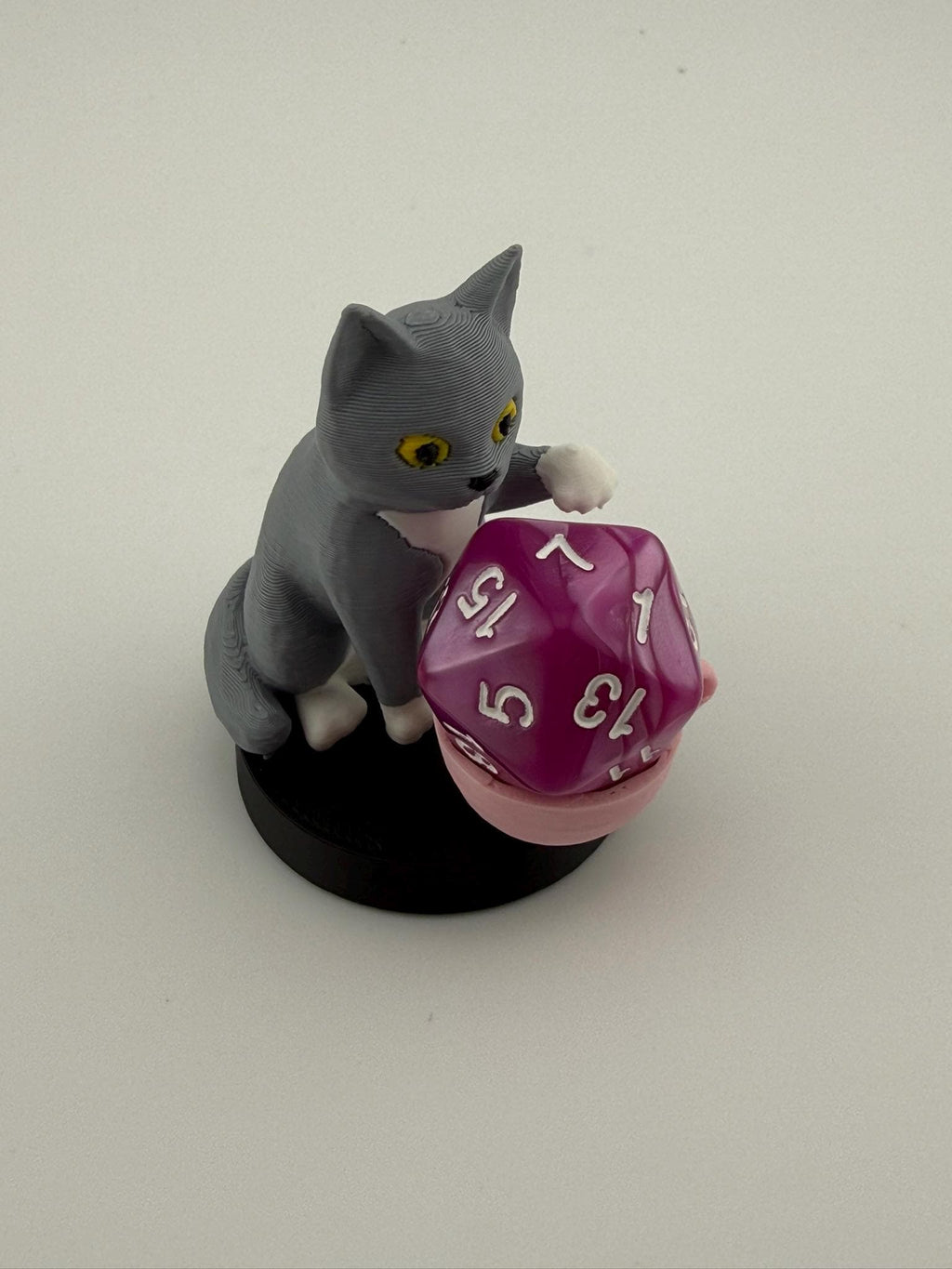 3D Printed Cat Token Dice and Display Holder - MTG Commander Accessory