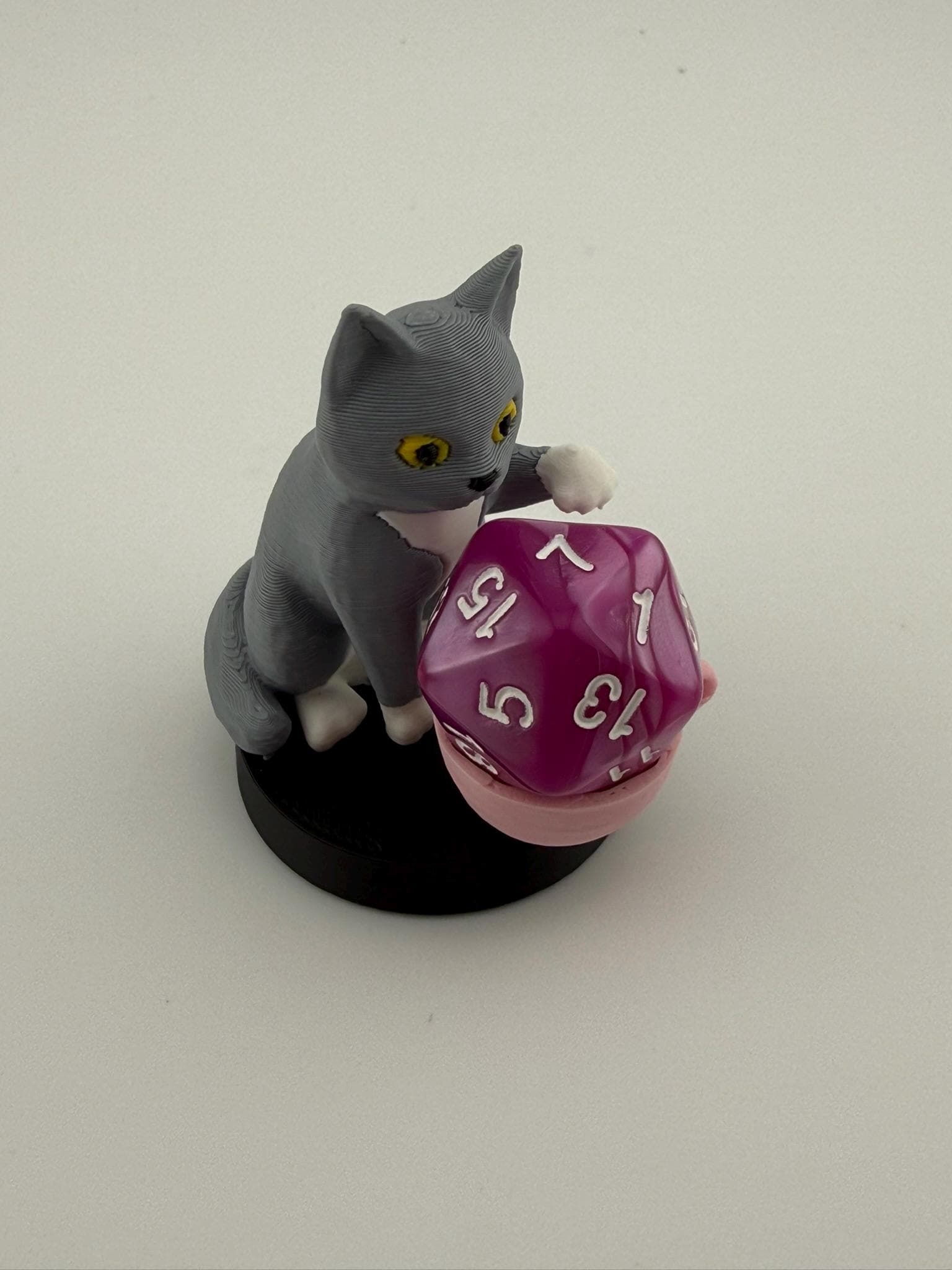 3D Printed Cat Token Dice and Display Holder - MTG Commander Accessory