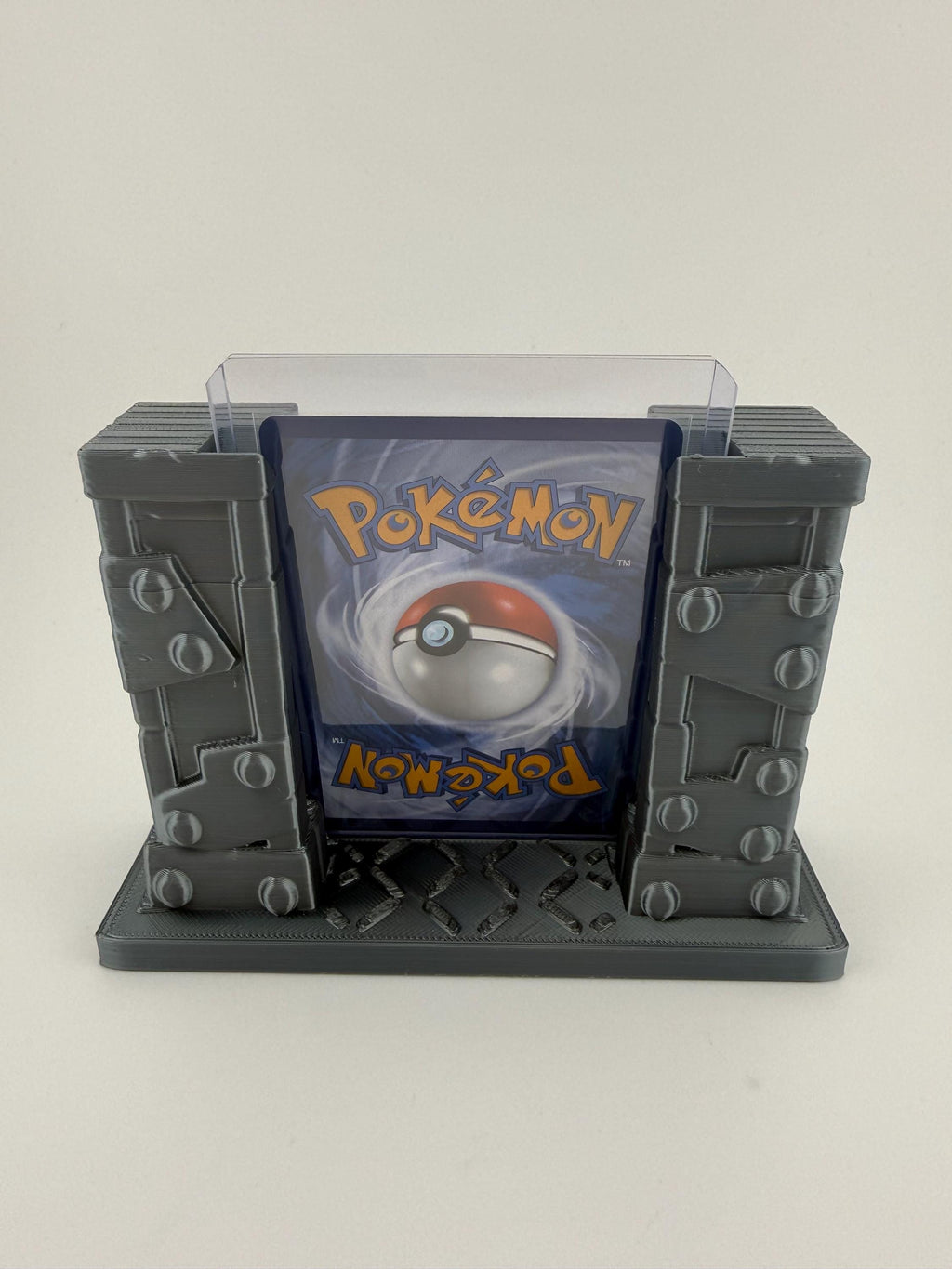 Forged Steel TCG Card Display Holder – Slab or Toploader Stand
