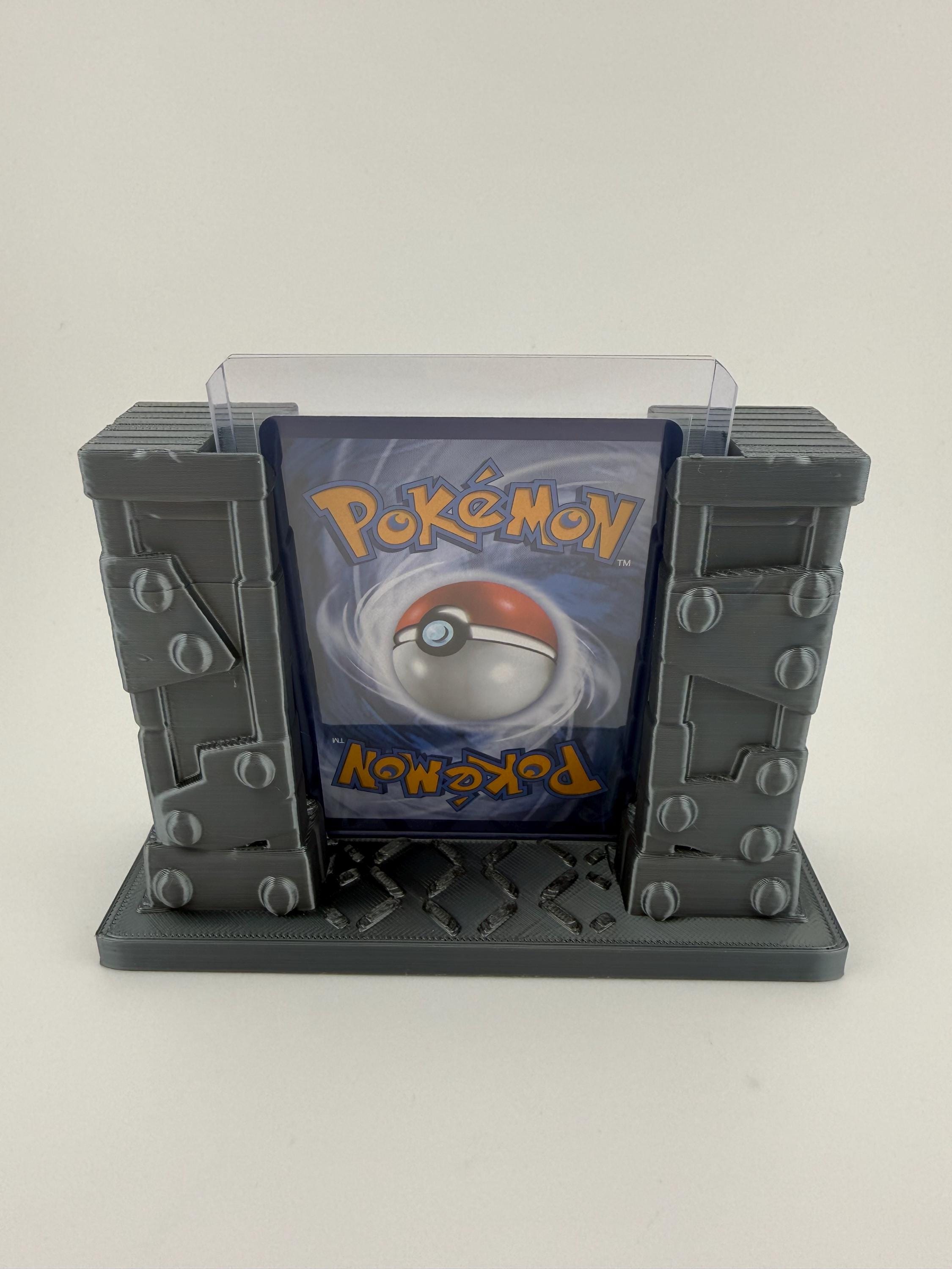 Forged Steel TCG Card Display Holder – Slab or Toploader Stand