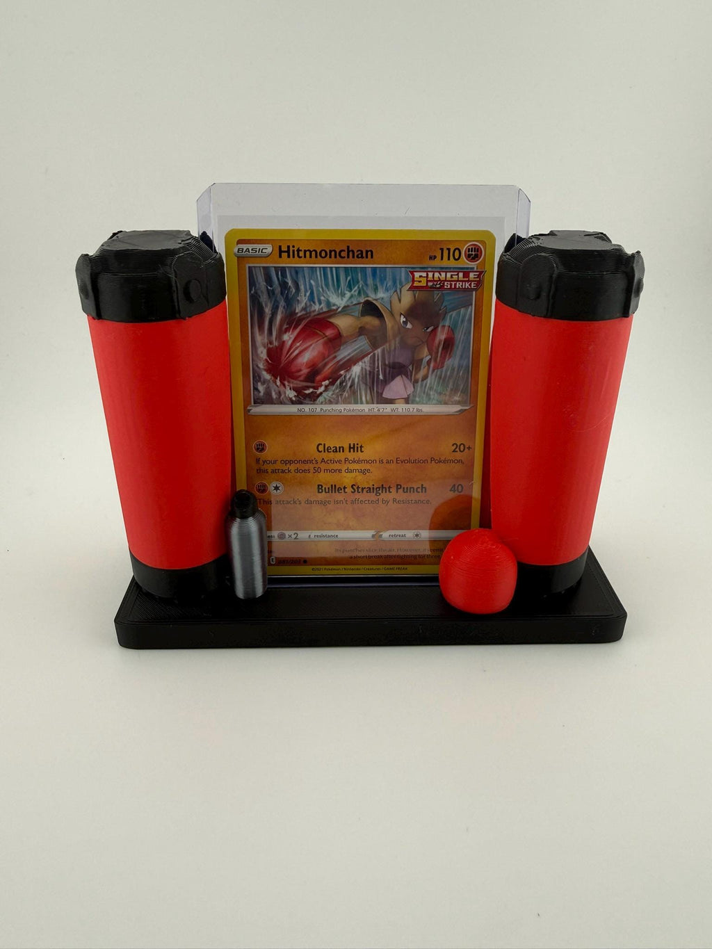 Fighting Type Card Display Stand – 3D Printed Slab Holder (CGC, PSA, Toploader)