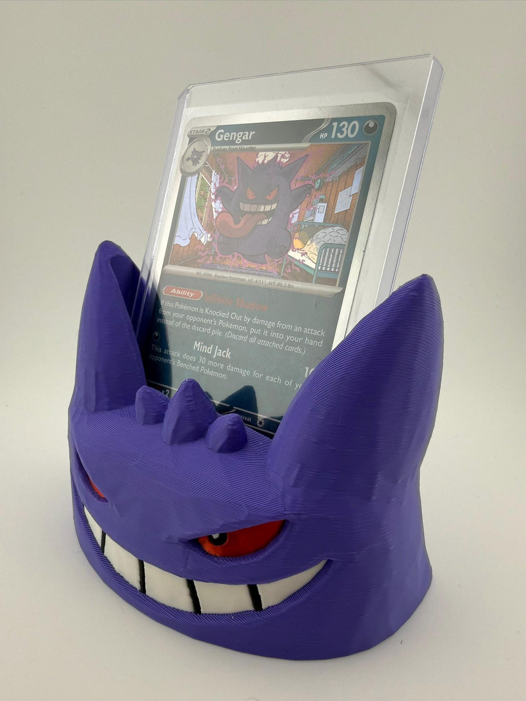 Gengar Inspired Card Display Stand – 3D Printed Slab Holder (CGC, PSA, Toploader)