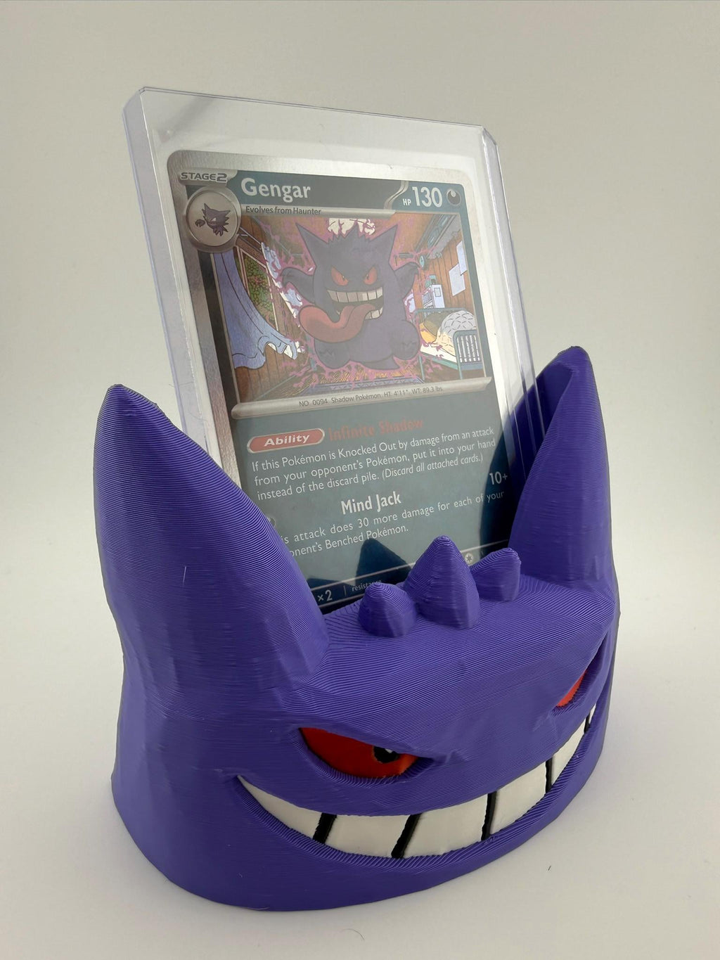 Gengar Inspired Card Display Stand – 3D Printed Slab Holder (CGC, PSA, Toploader)