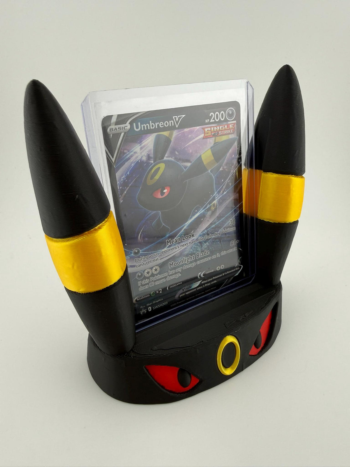 Umbreon Inspired Card Display Stand – 3D Printed Slab Holder for Pokemon (CGC, PSA, Toploader, One-Touch)