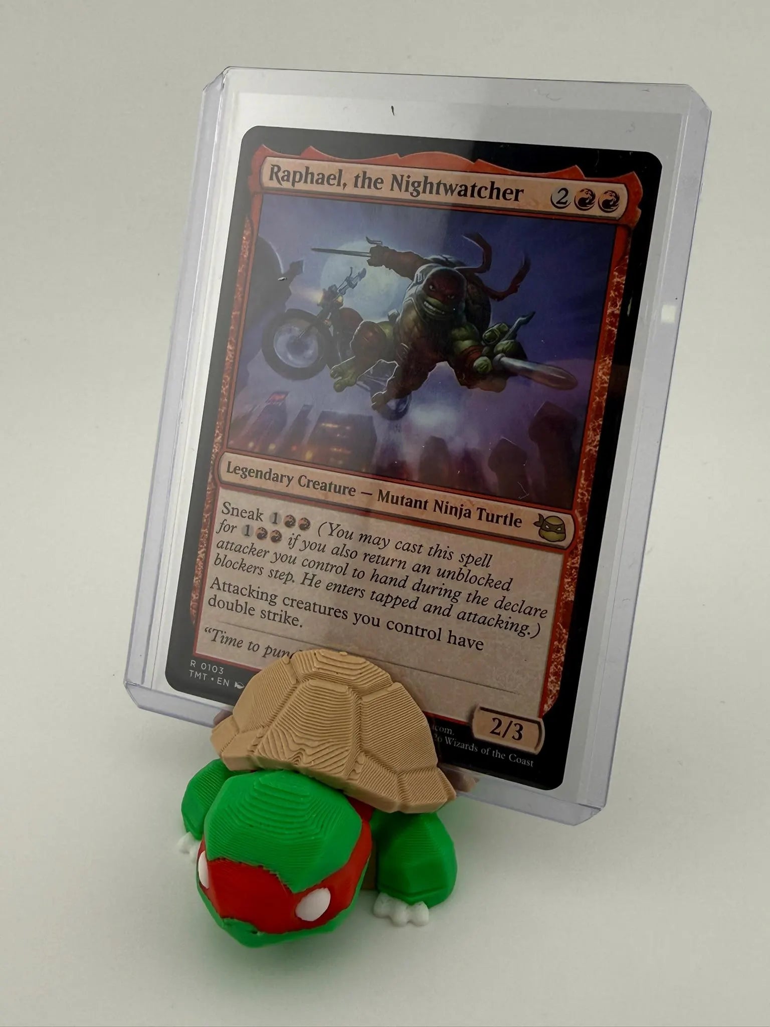 3D Printed Themed Turtle Toploader Stand | MTG Commander Card Holder, TCG Desk Display